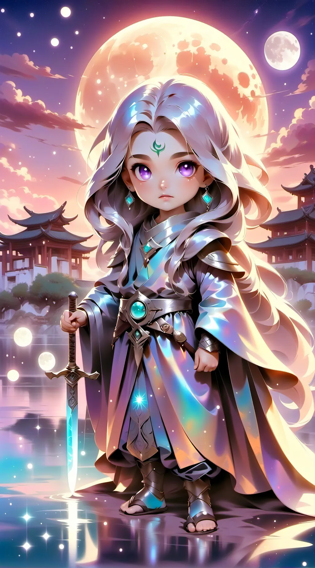 ai character: Sailor Moon  background