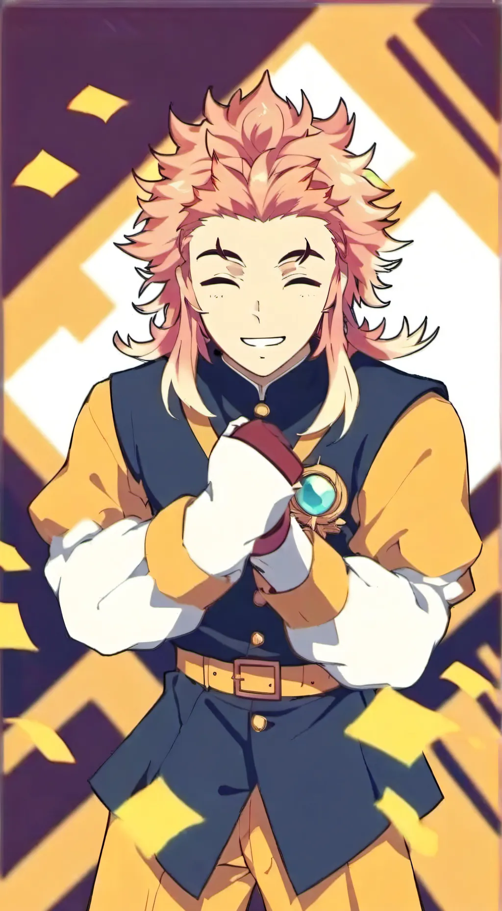 ai character: rengoku kyujuro  background