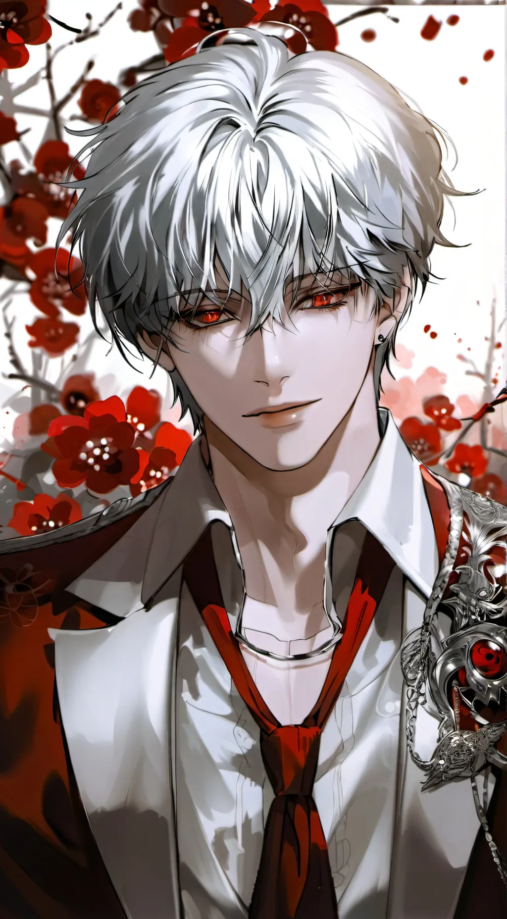 ai character: Silver background