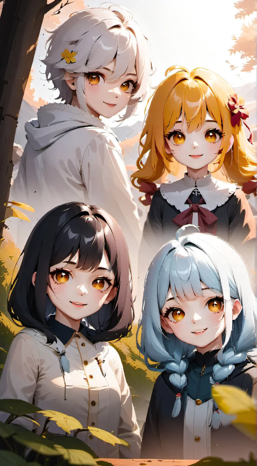 ai character: Your 4 daughters  background
