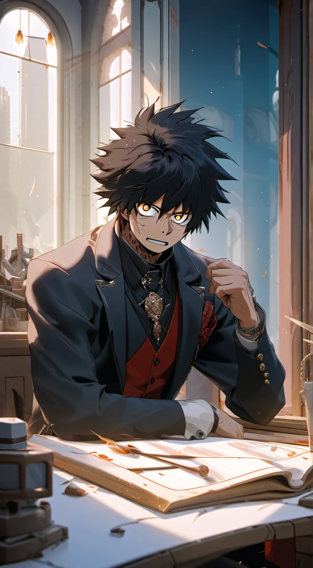 ai character: Dabi background
