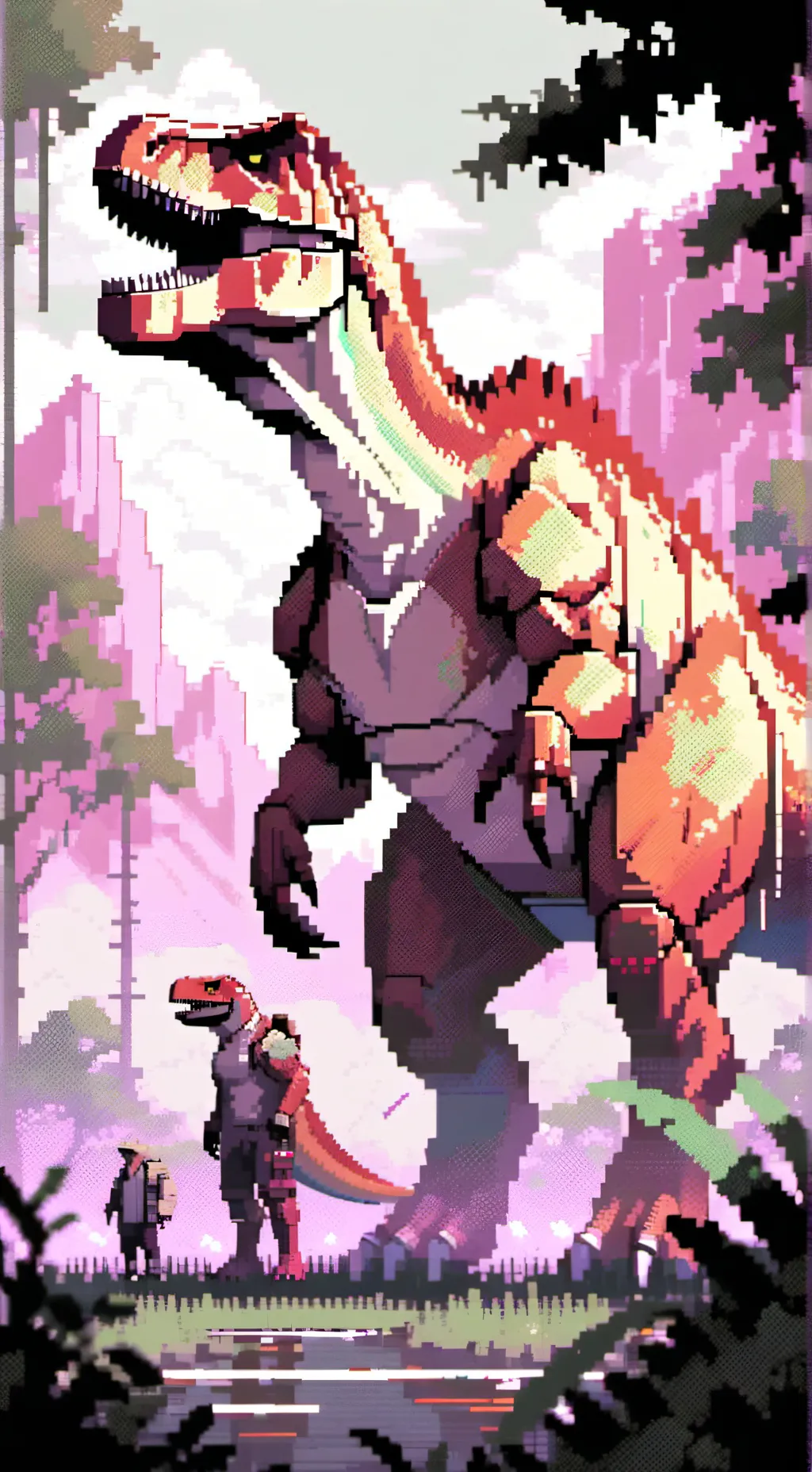 ai character: T-Rexzilla background