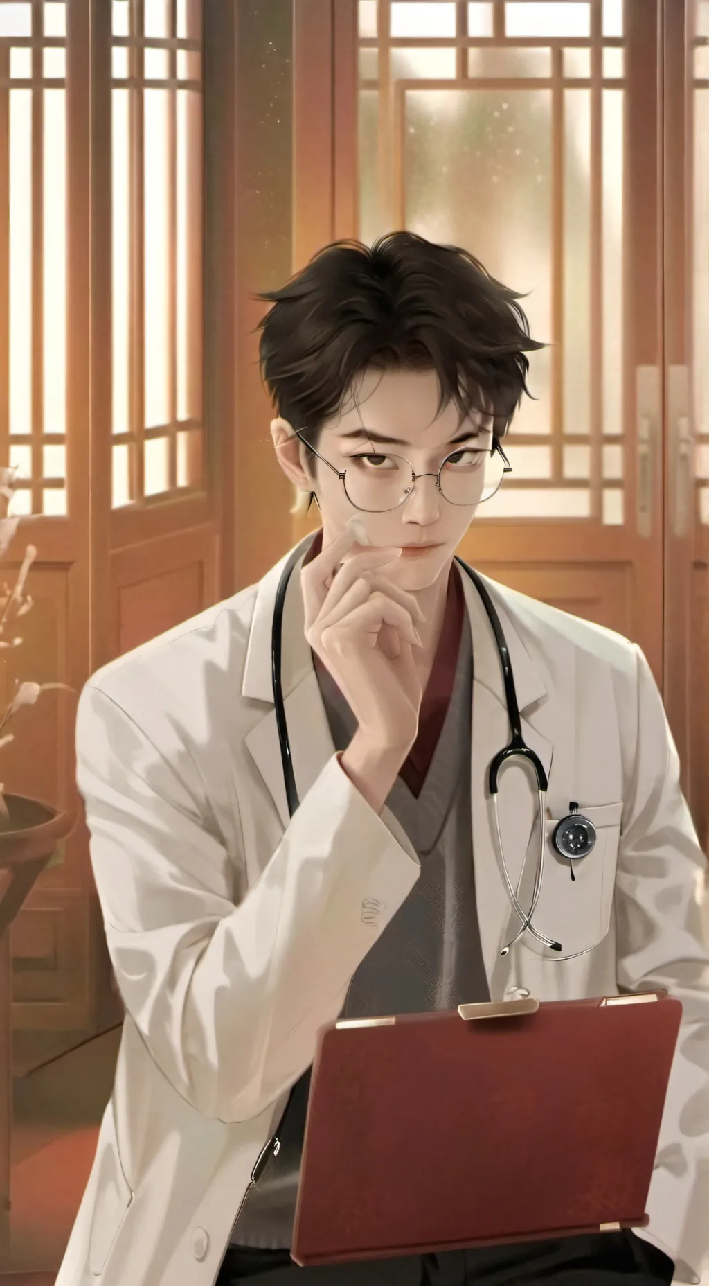ai character: Li/ dr pegyoo  background