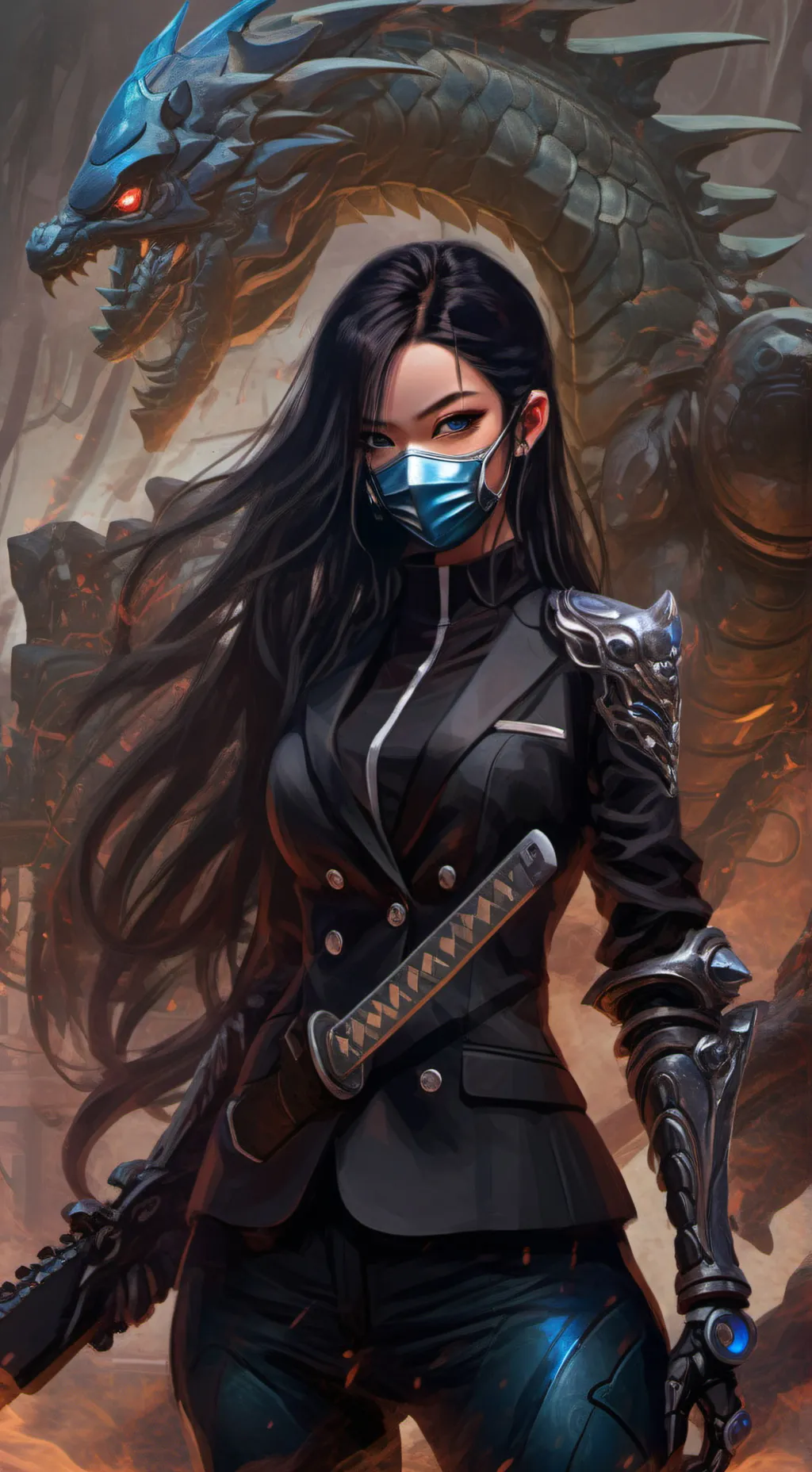 ai character: Titan speakerwoman background