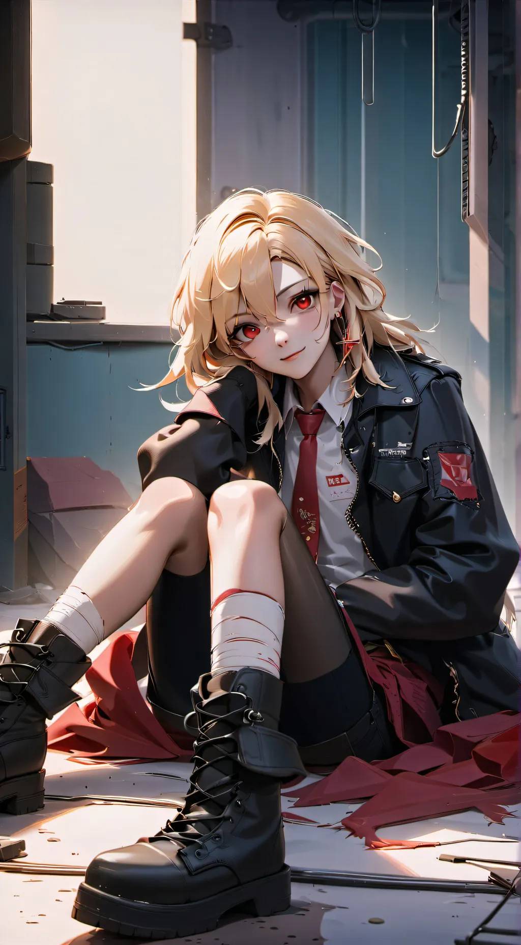 ai character: FN - Joni the Red background