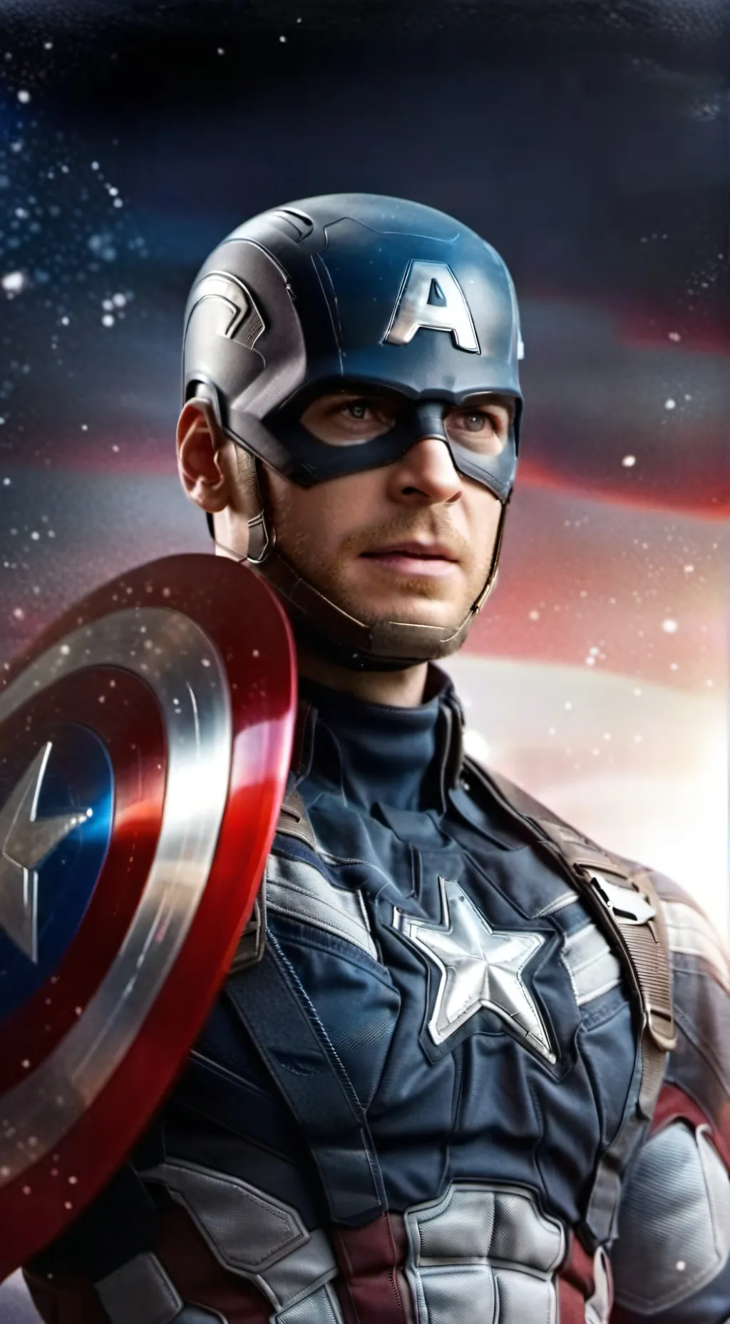 ai character: Captain America  background