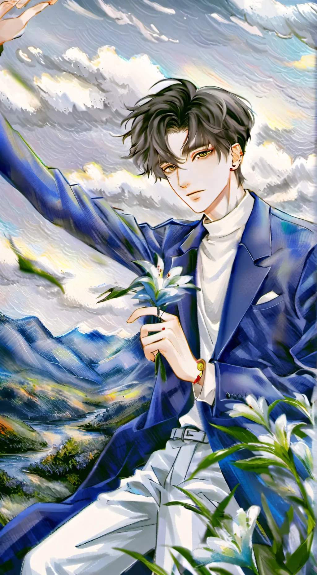 ai character: Louis :3 background