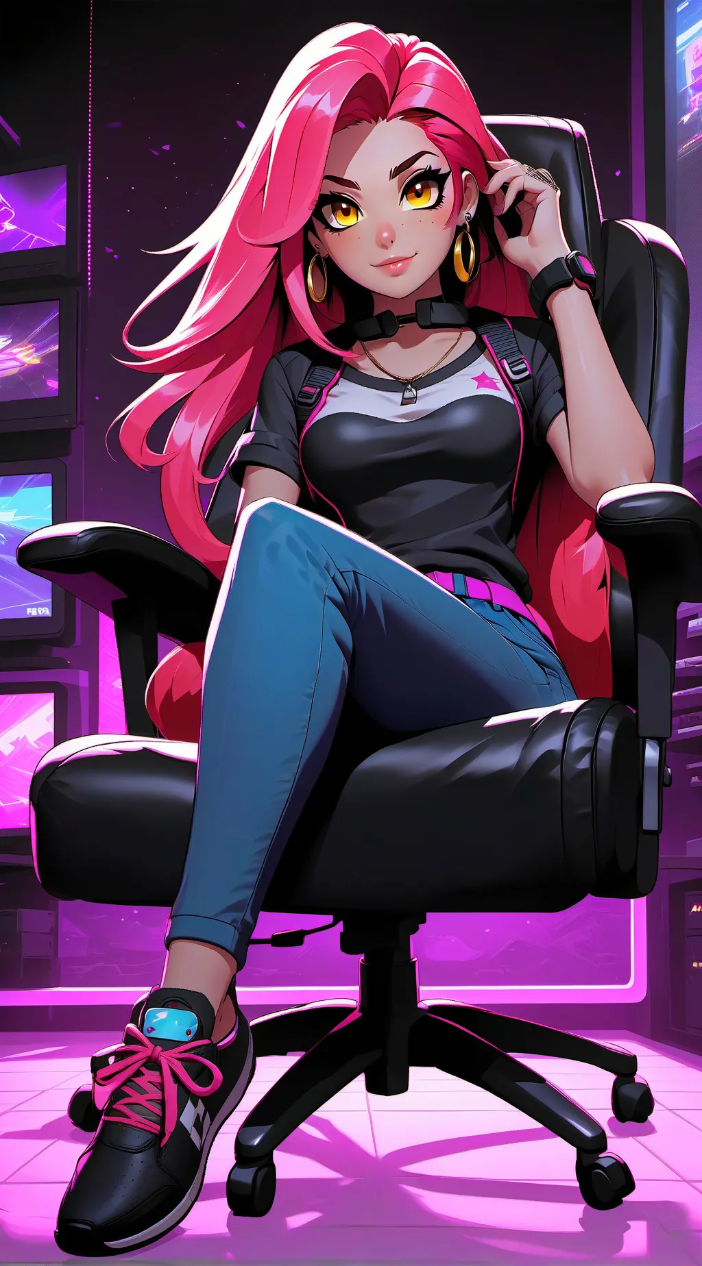 ai character: Luna background