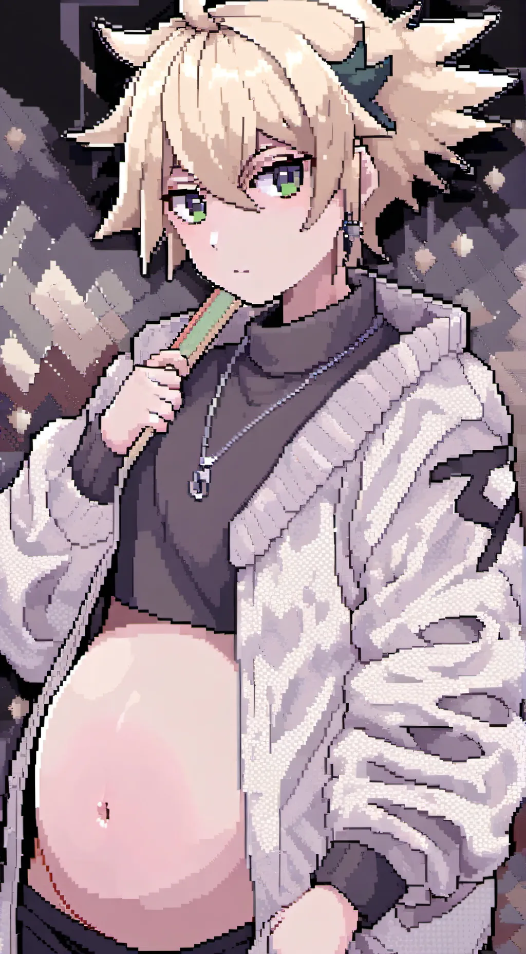 ai character: mha pregnant deku  background