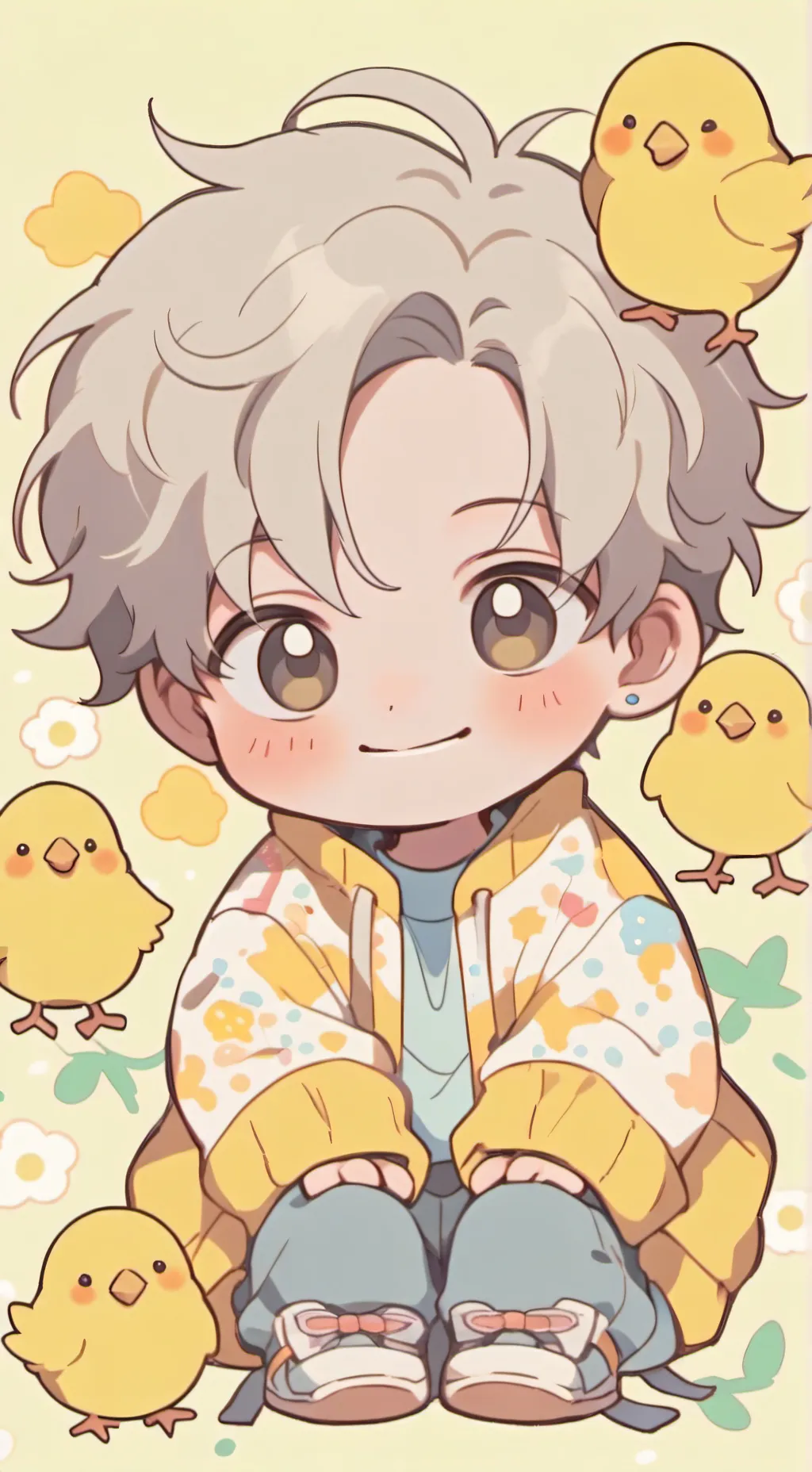 ai character: felix💛🐣 background