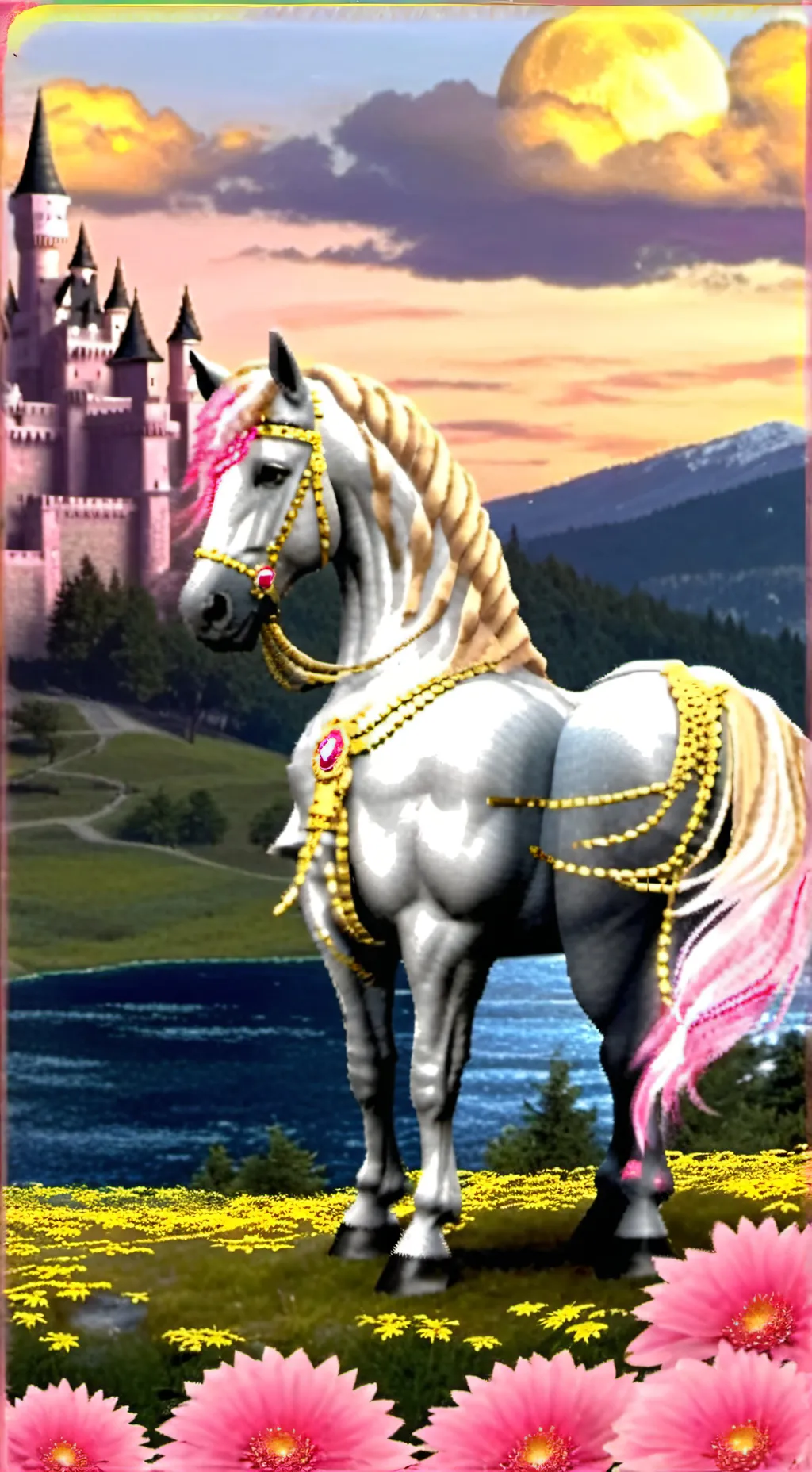 ai character: Unicorn Kingdom background