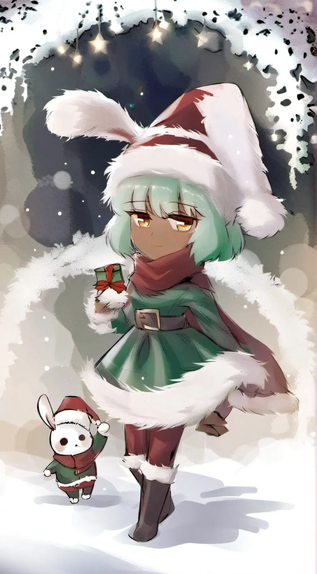 ai character: Festive Lemo background