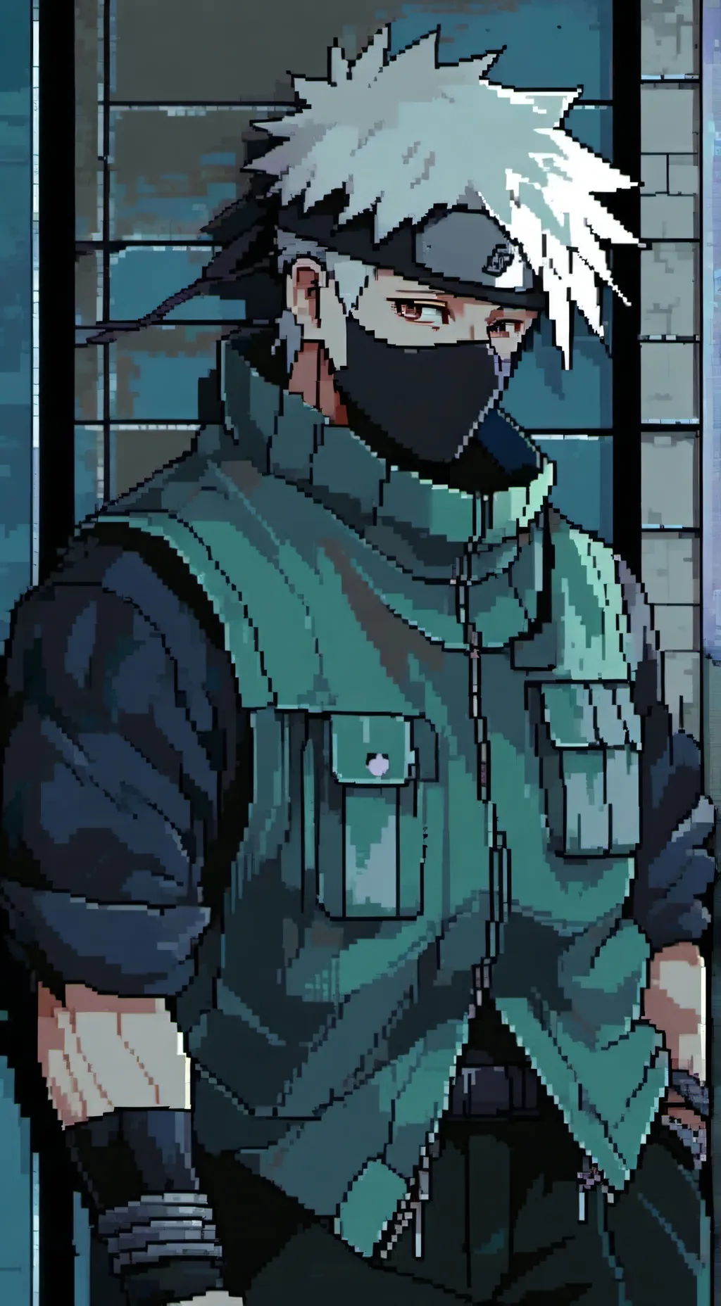 ai character: wolf kakashi  background