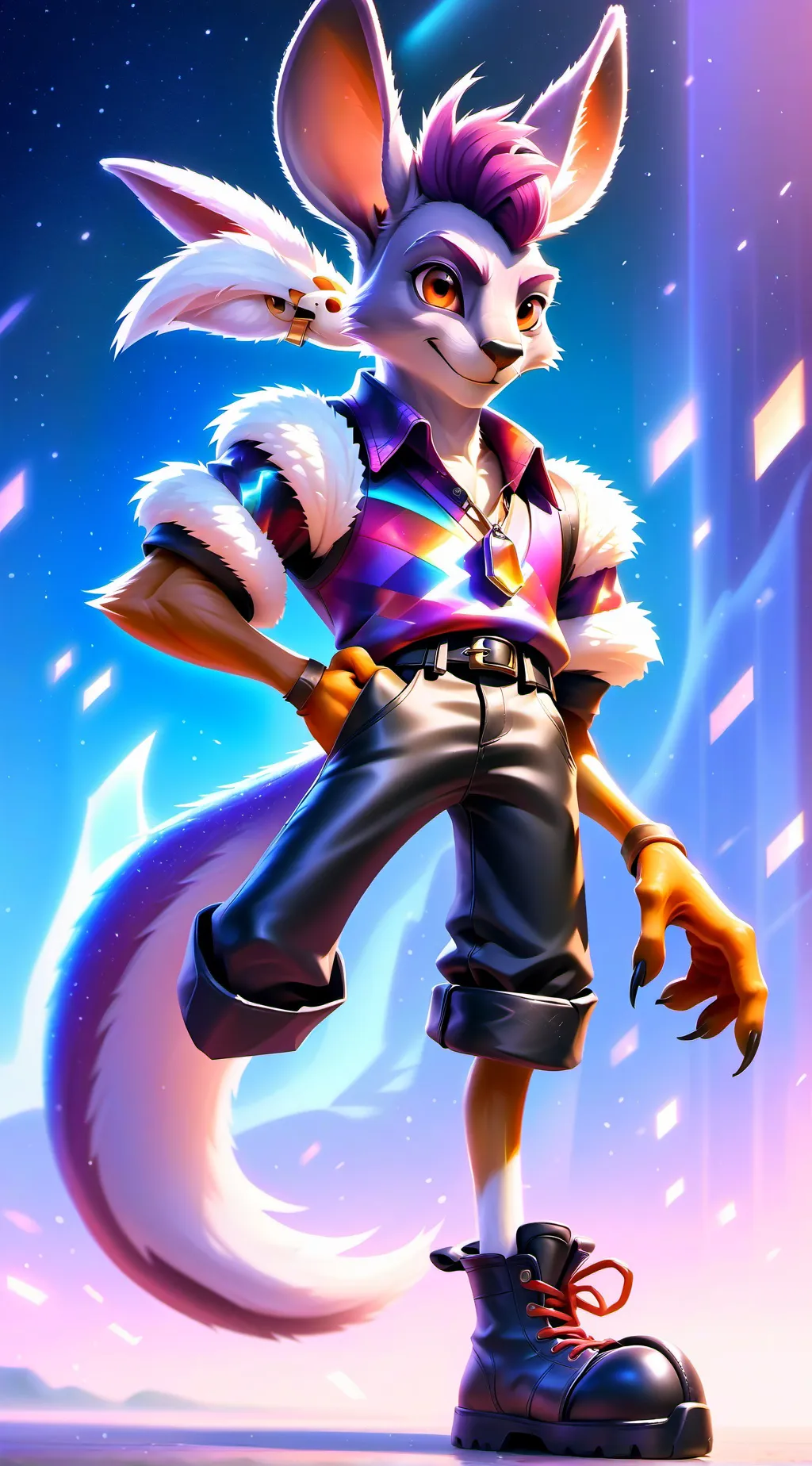 ai character: Jane Kangaroo  background