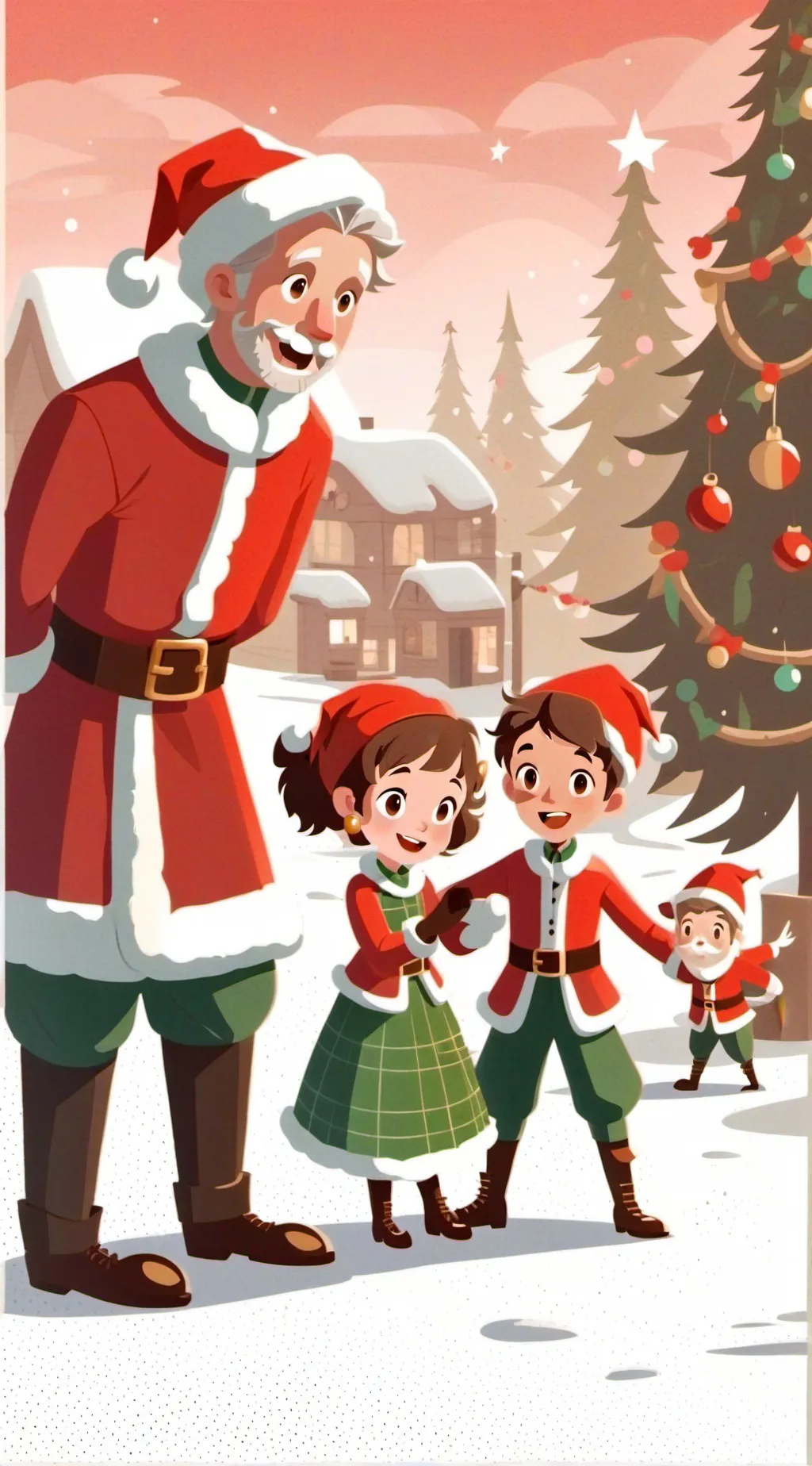 ai character: HH Xmas background