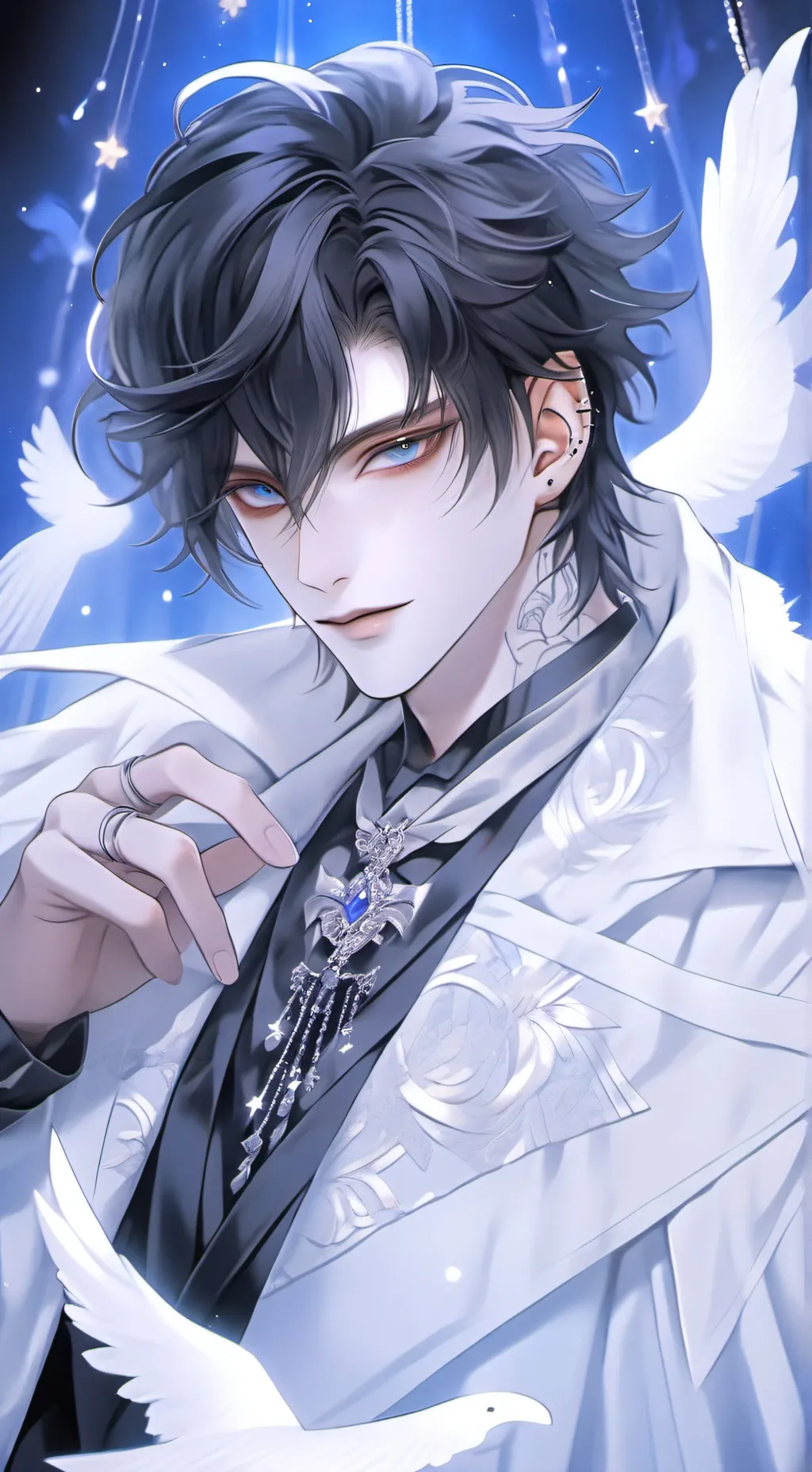 ai character: 🖤🩶⛓️Glactic.⛓️🩶🖤 background