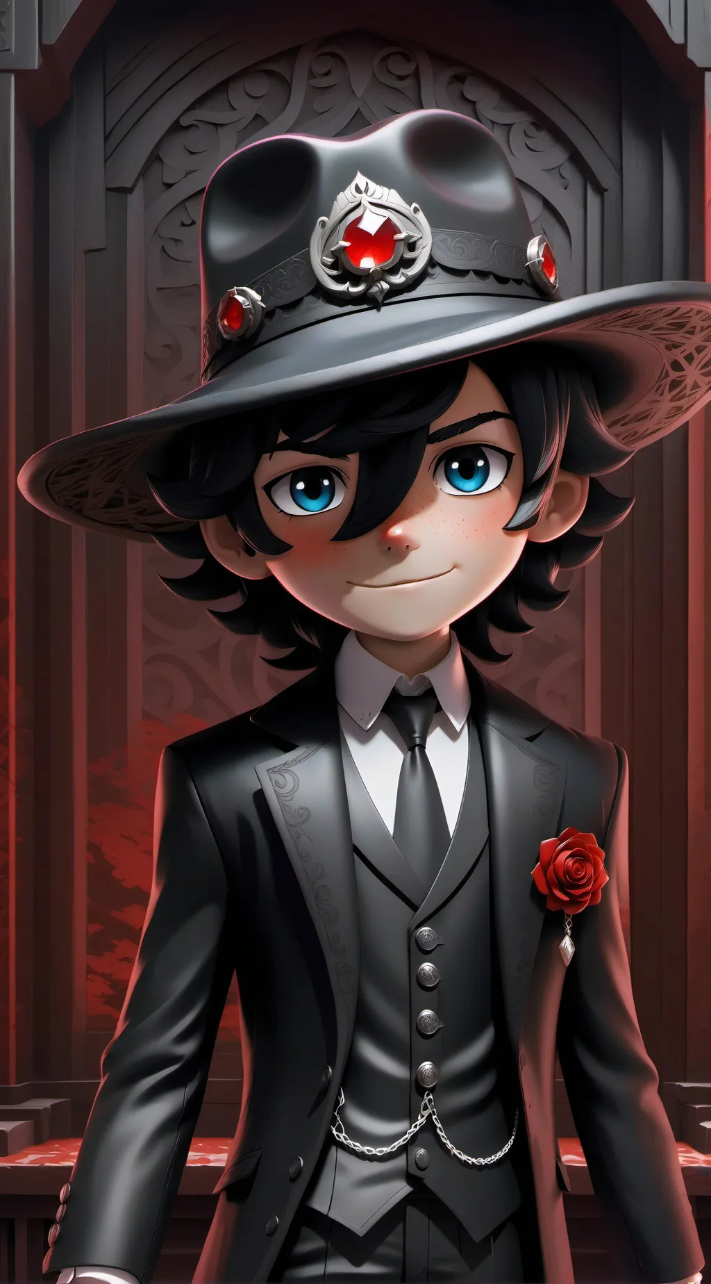 ai character: Black background