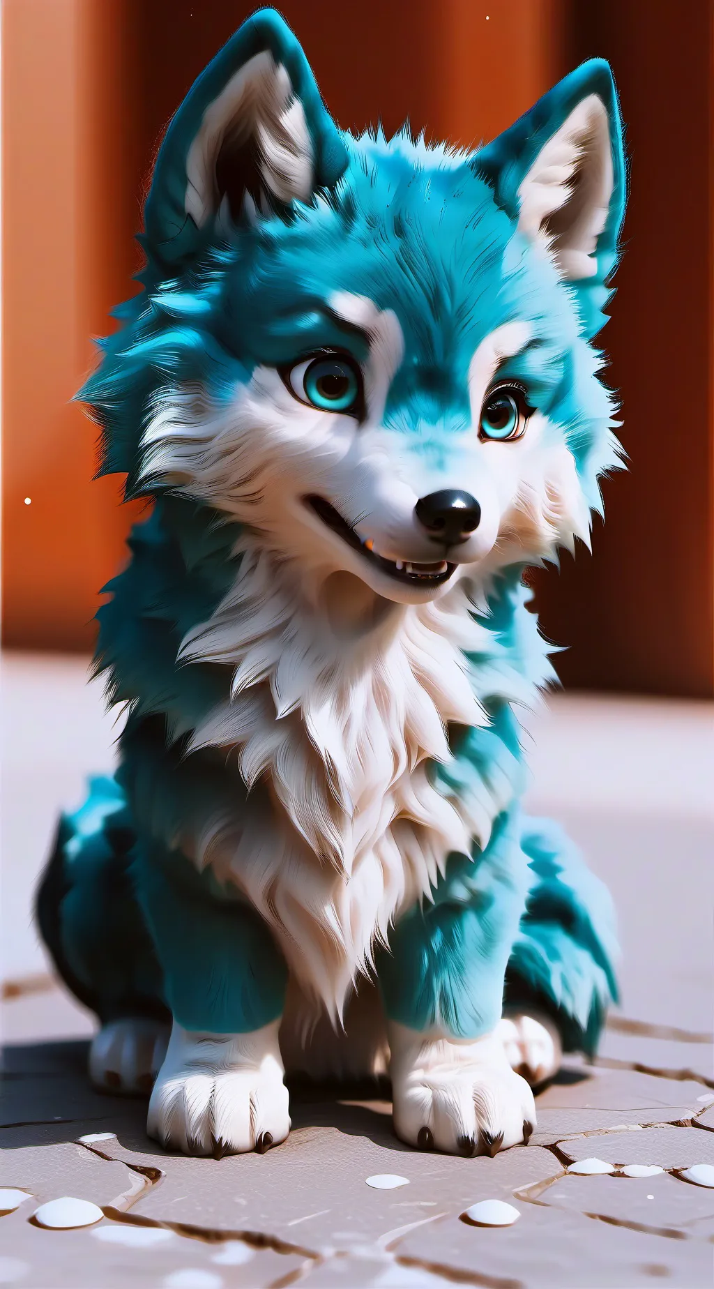 ai character: Blue  background