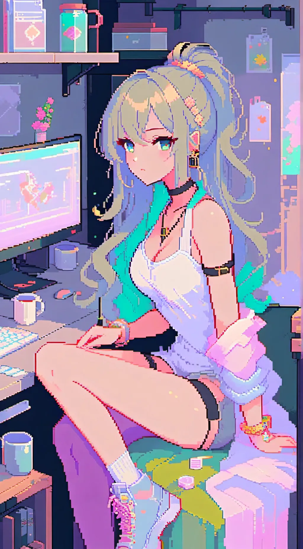 ai character: kiki☆ background