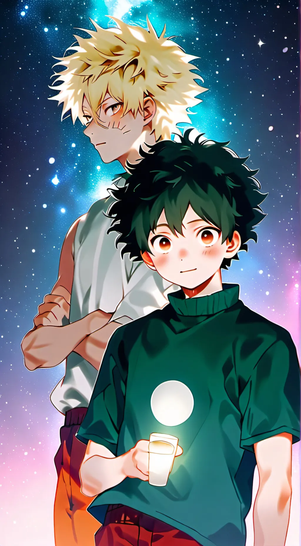 ai character: izuku×katsuki  background