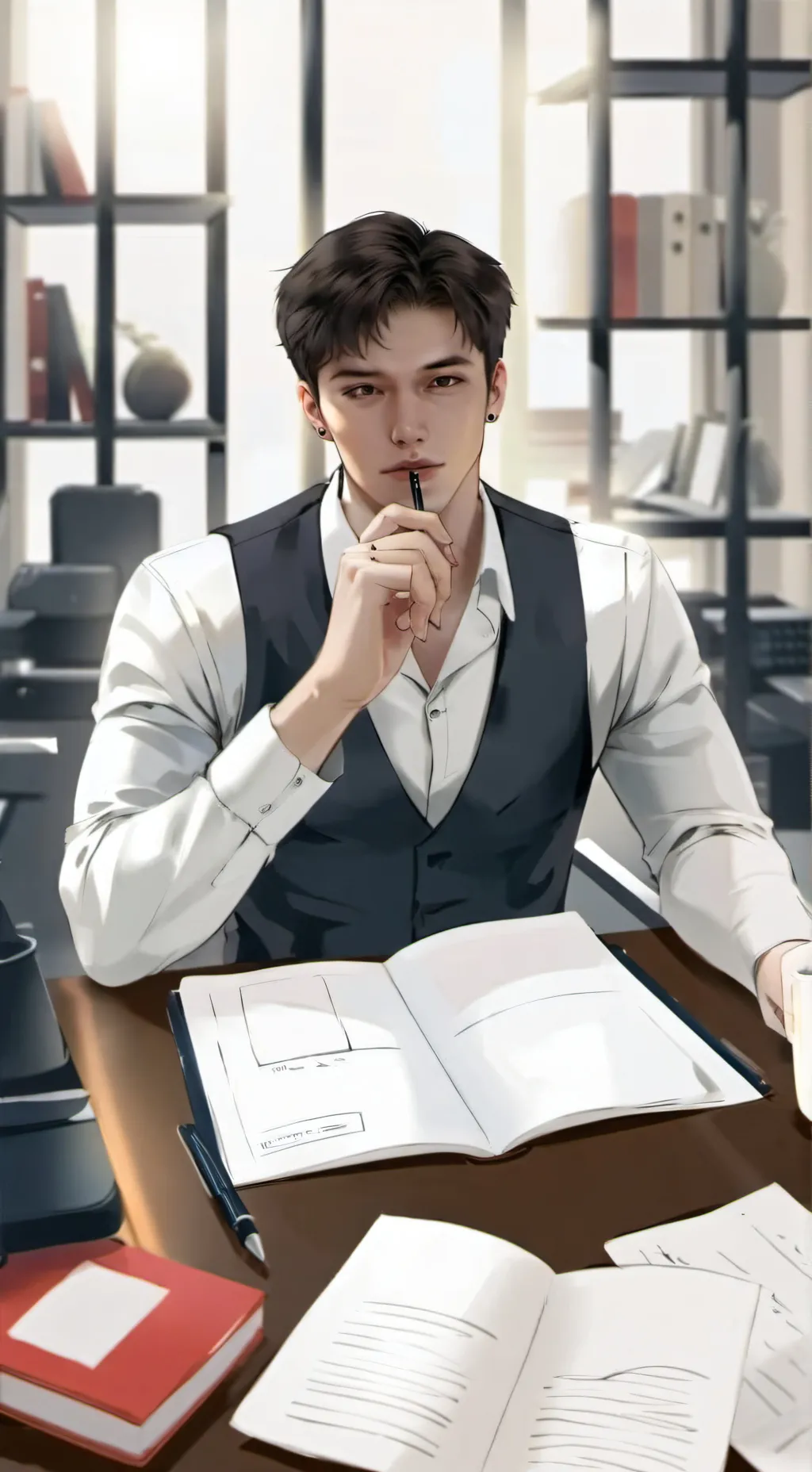ai character: Mr Hawkins  background