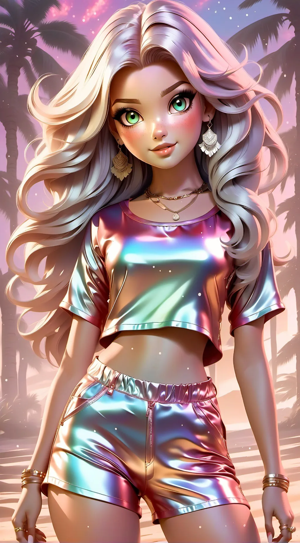 ai character: tina🎄 background