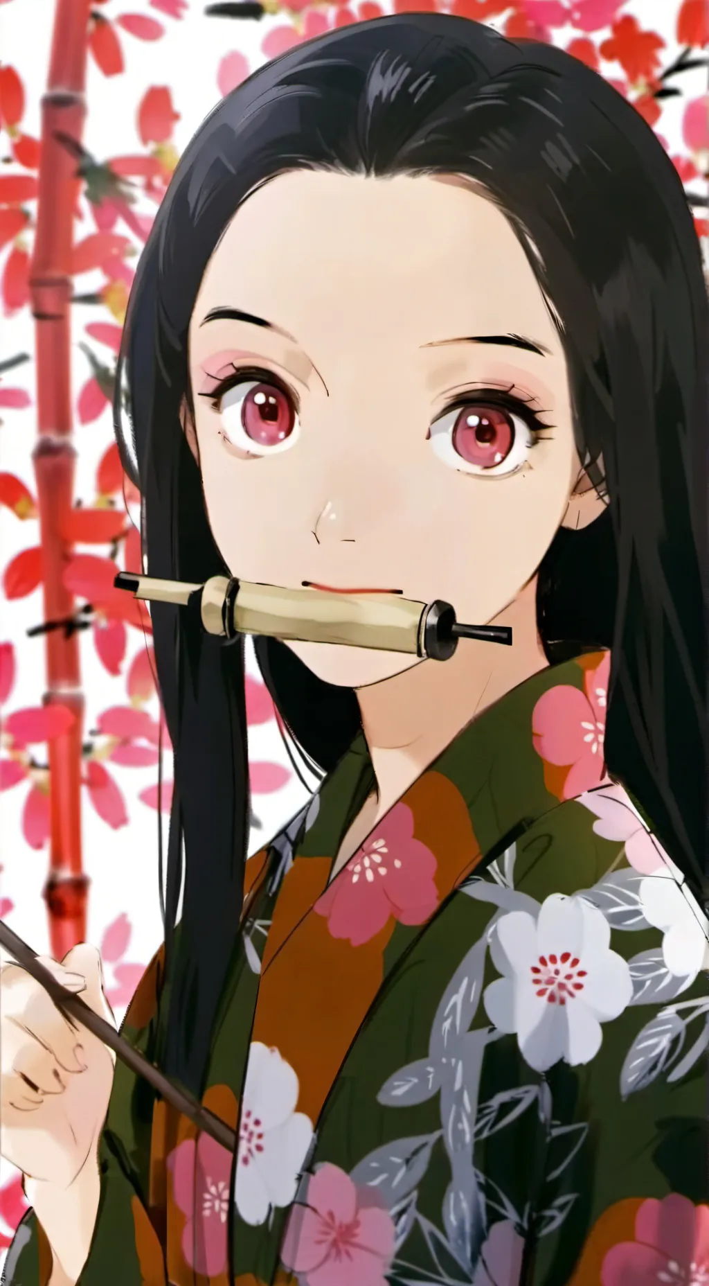 ai character: nezuko and sanemi background