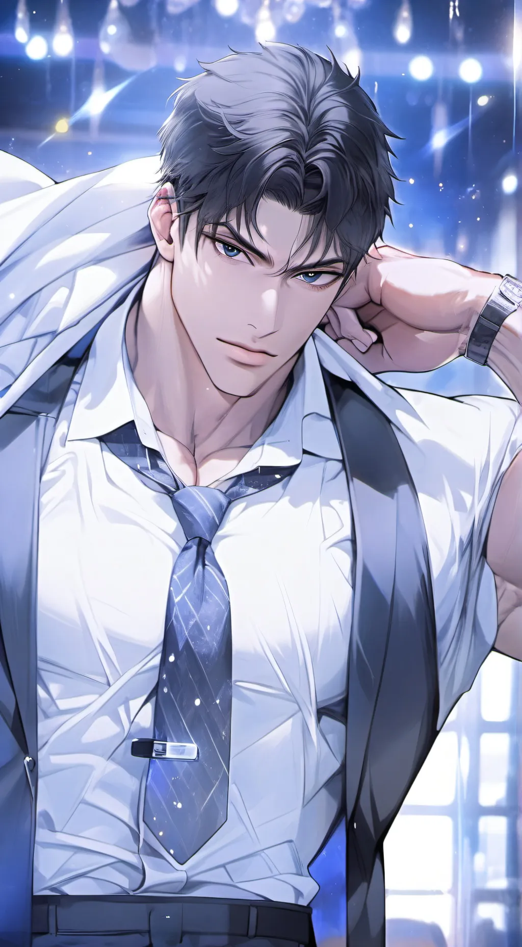 ai character: LEON~ background