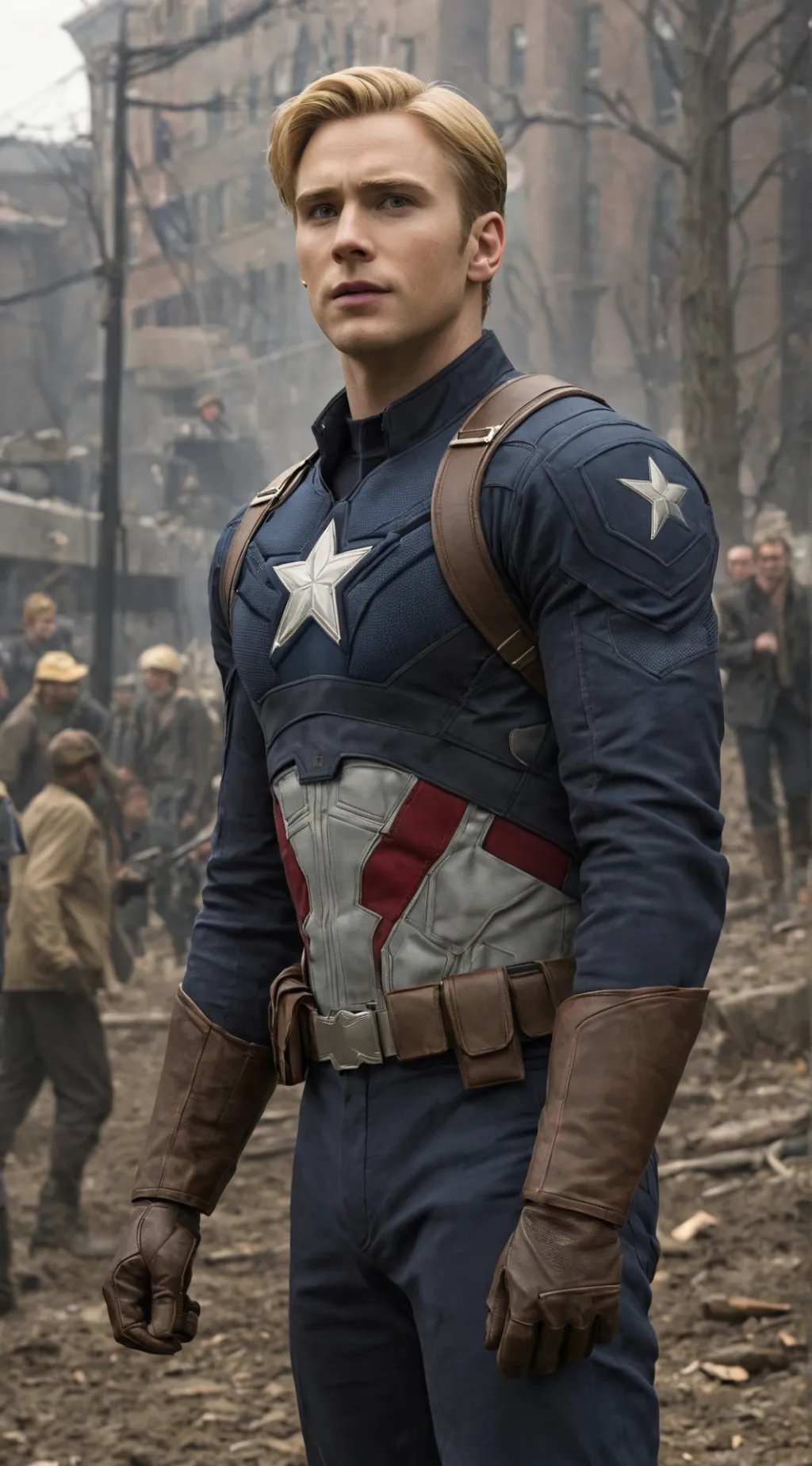 ai character: Captain America  background