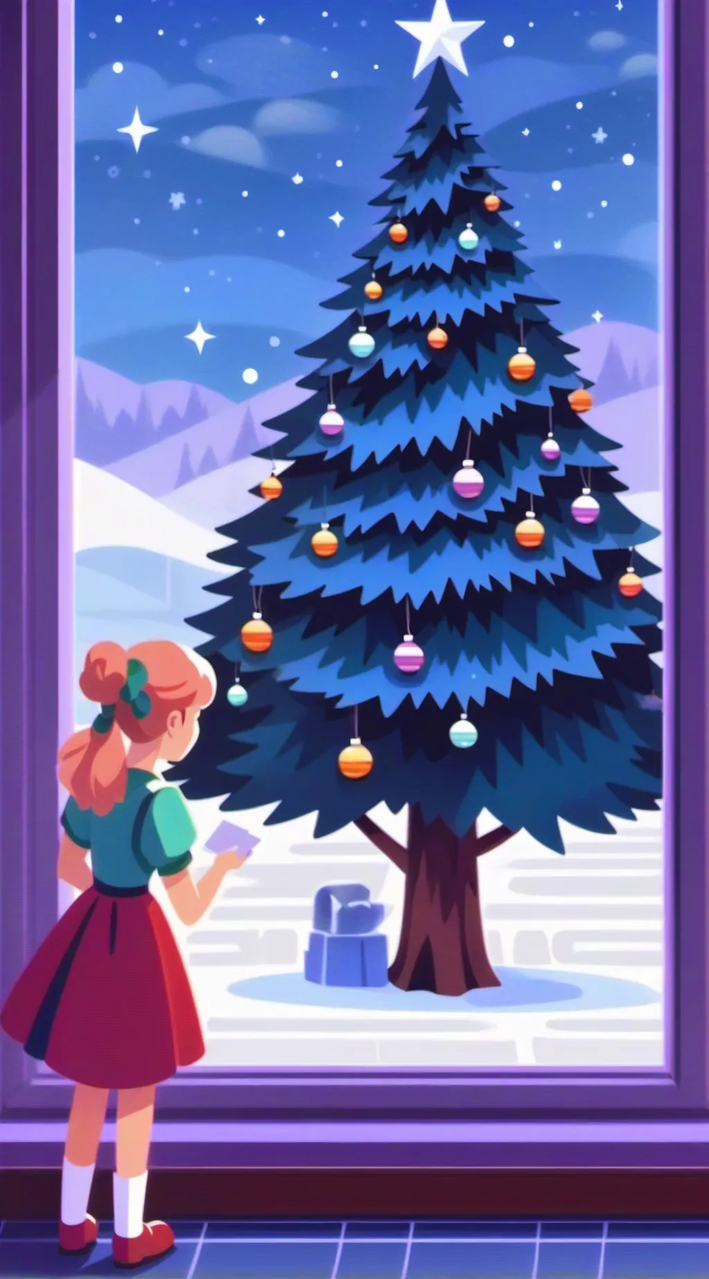 ai character: chrismas background