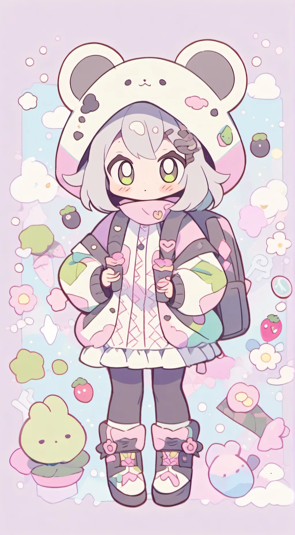ai character: dandy's world x kn background