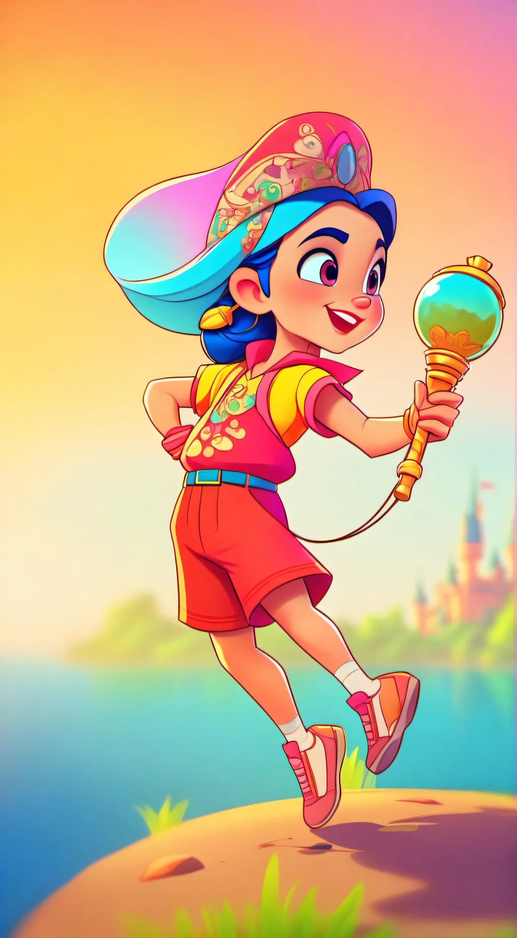 ai character: Girl background