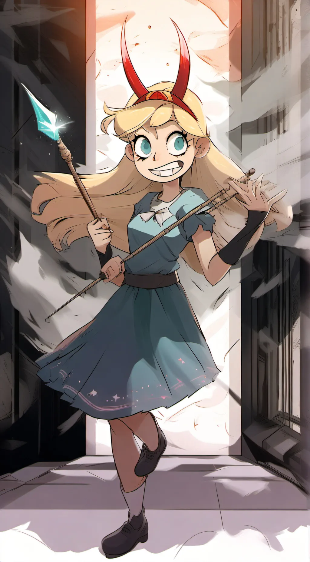 ai character: star butterfly  background