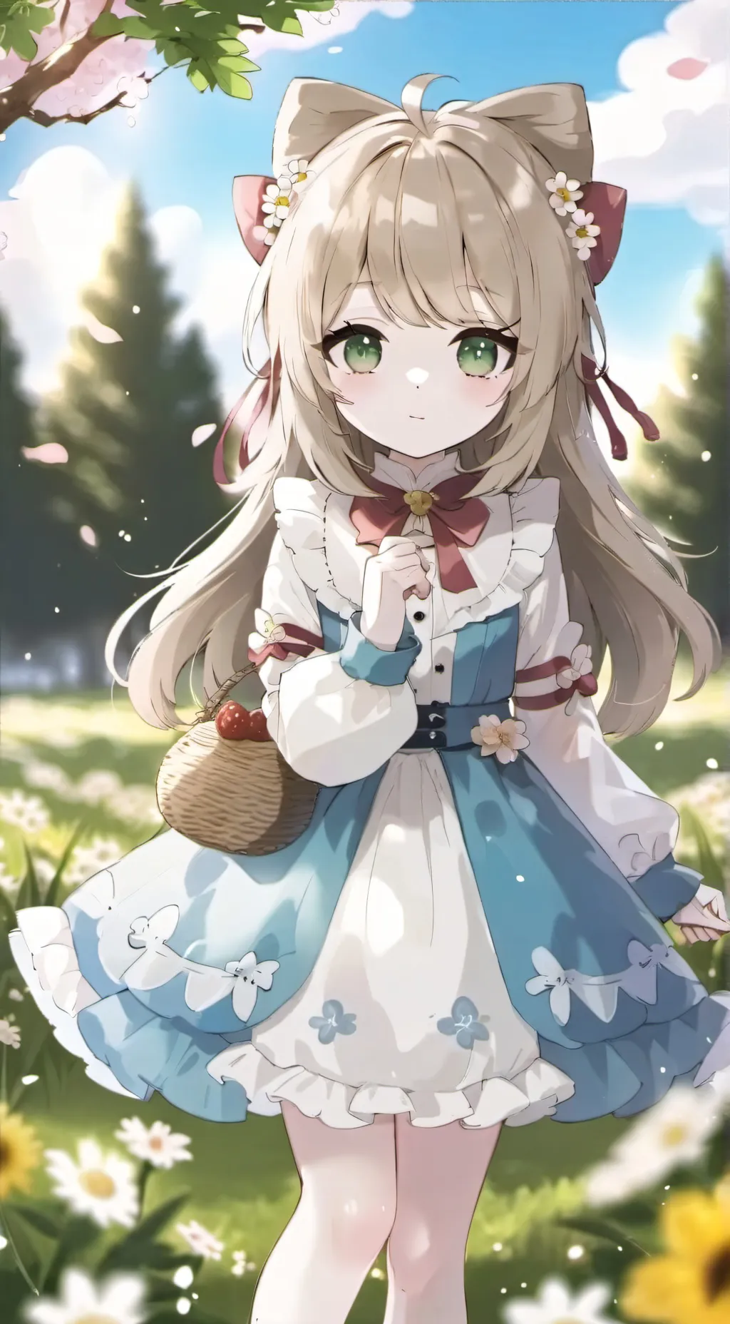 ai character: flower background