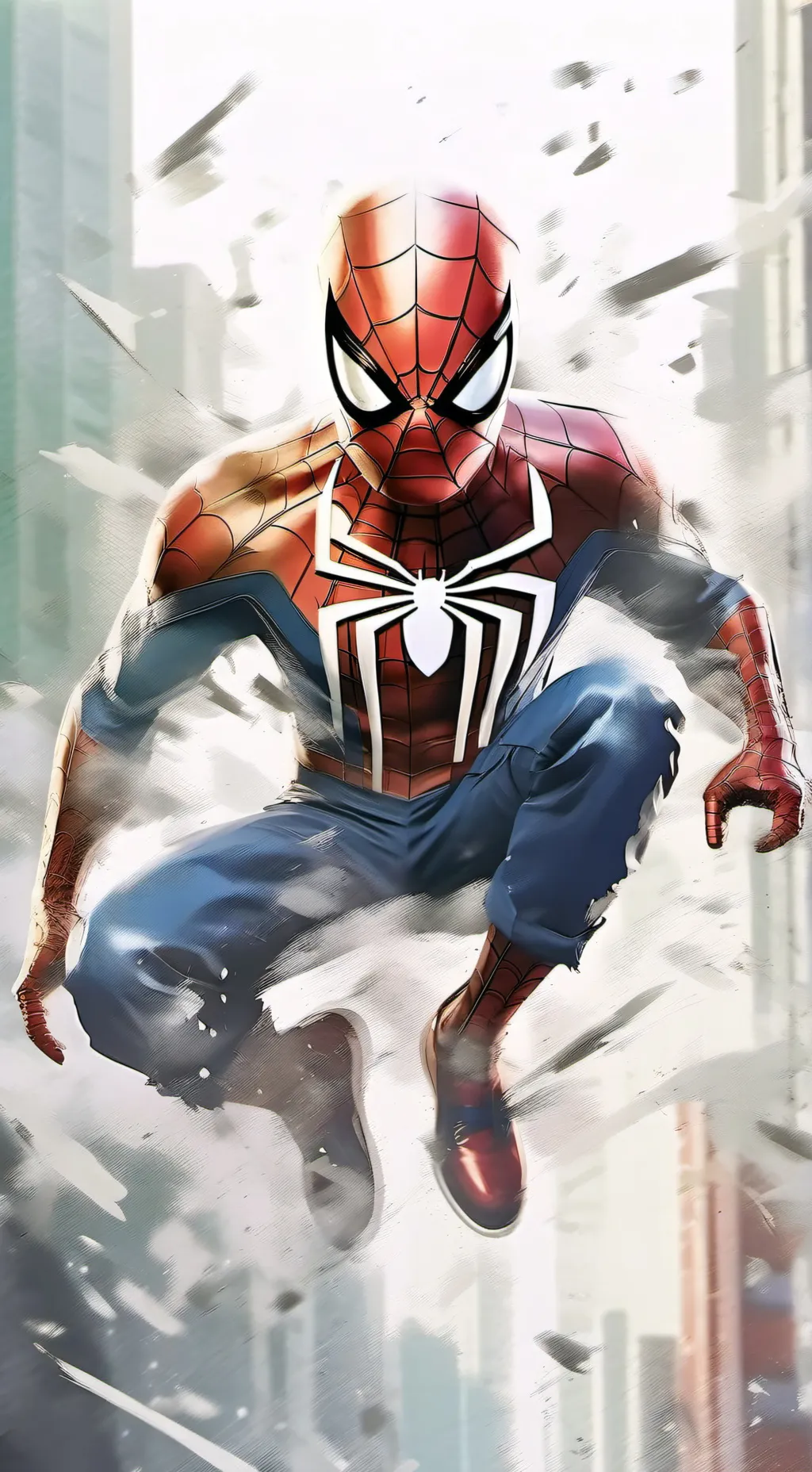 ai character: Spider man background