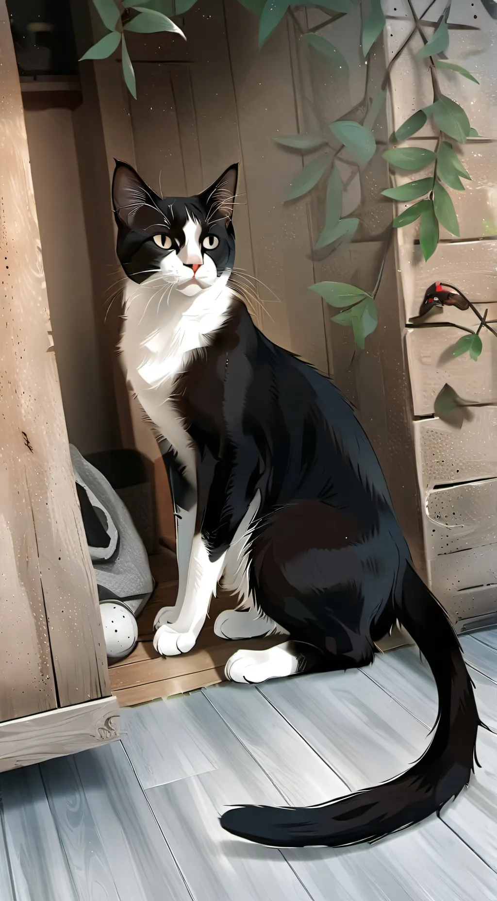 ai character: Oppy the cat background