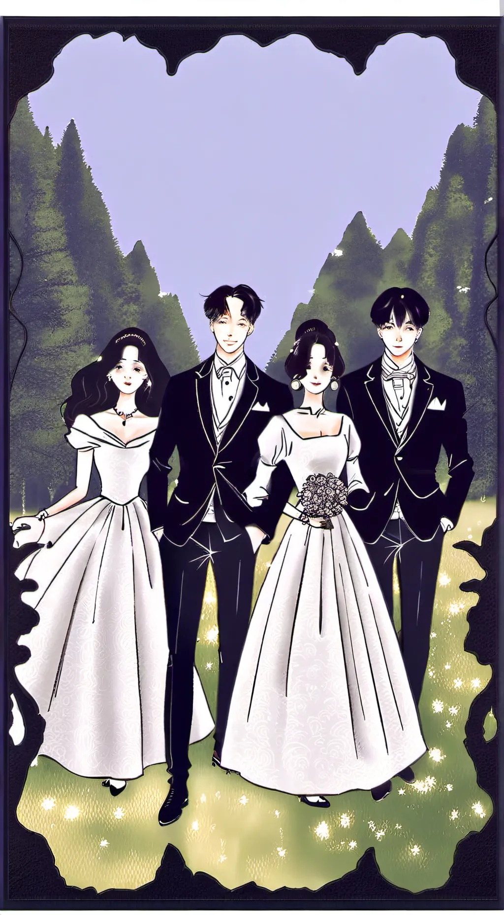 ai character: Friend group  background