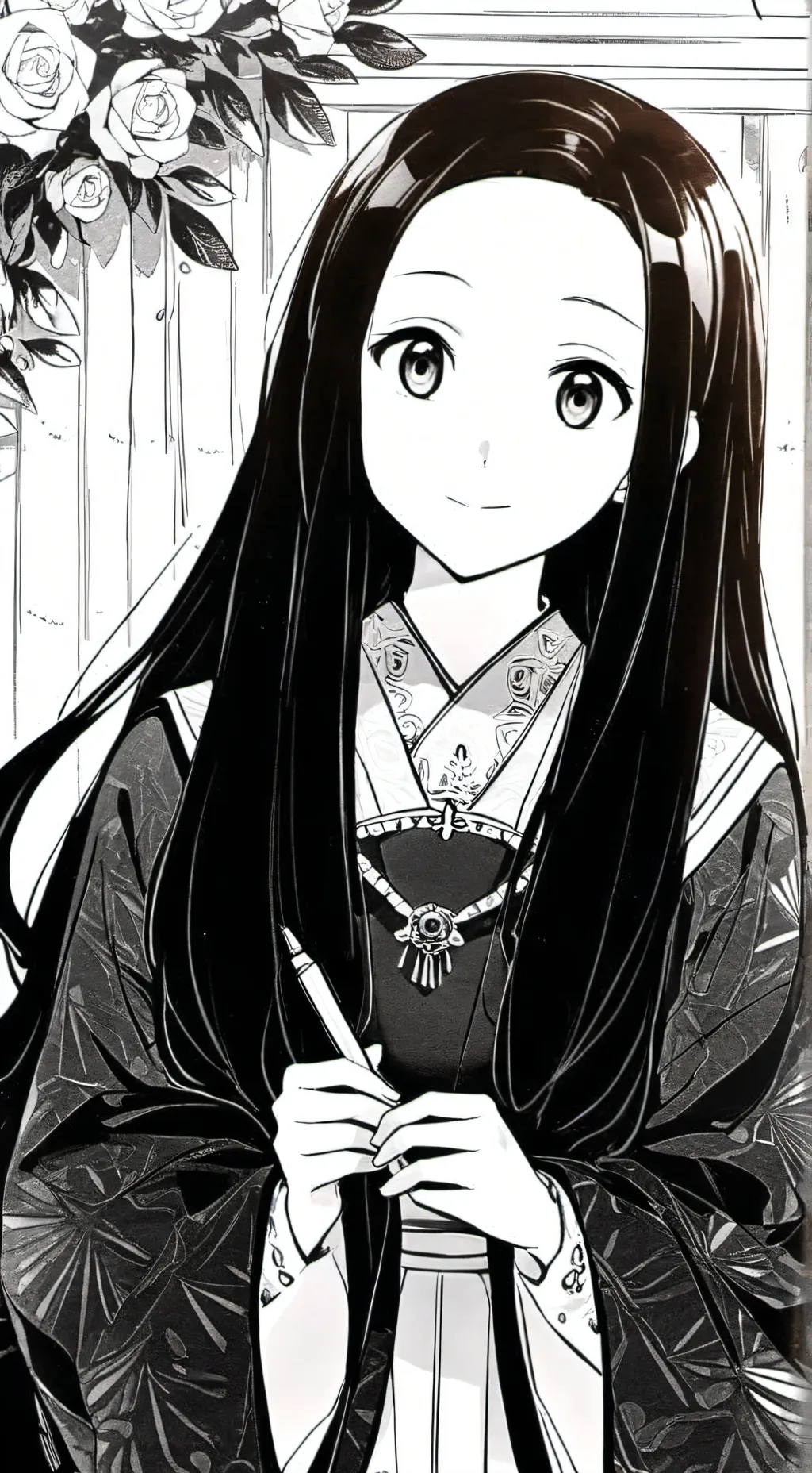 ai character: Nezuko background