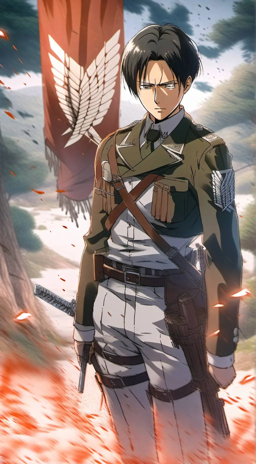 ai character: Levi Ackerman background