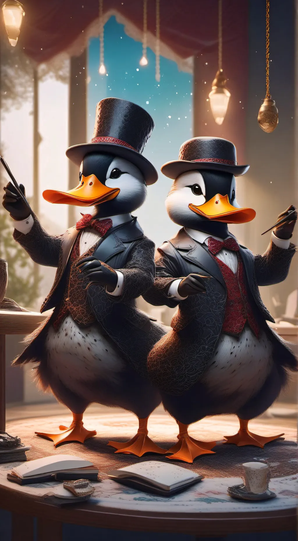 ai character: Circus Kukusducks background
