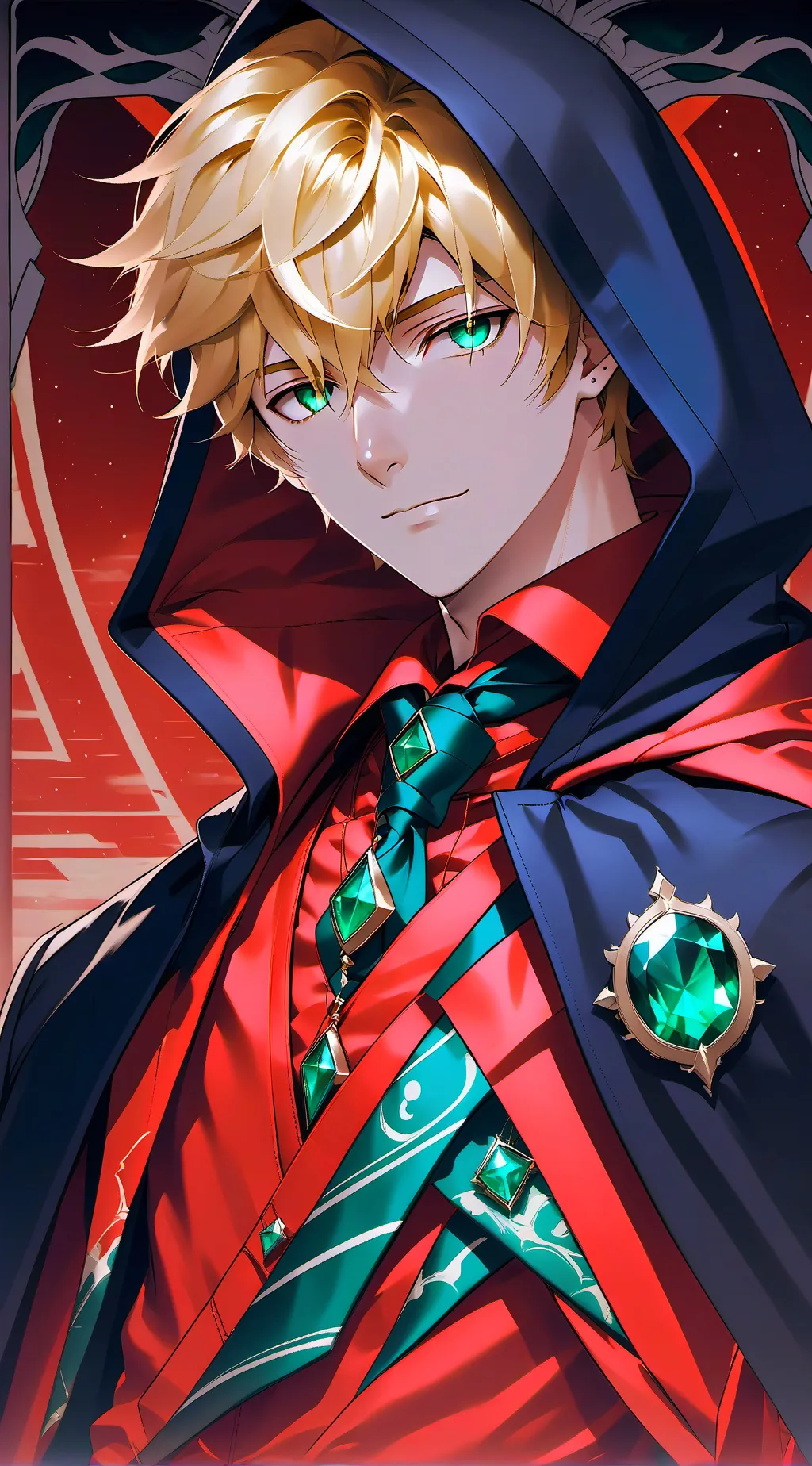 ai character: Jonas Antony Blue  background