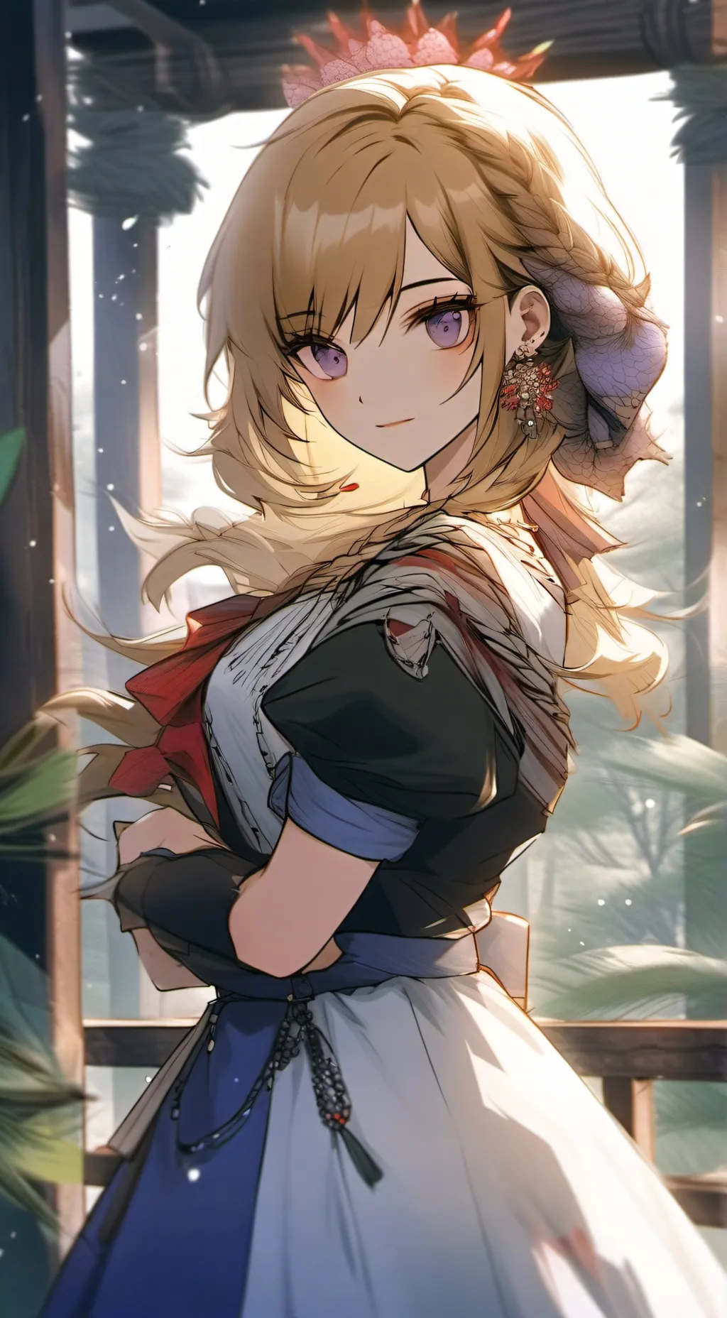 ai character: Melany  background