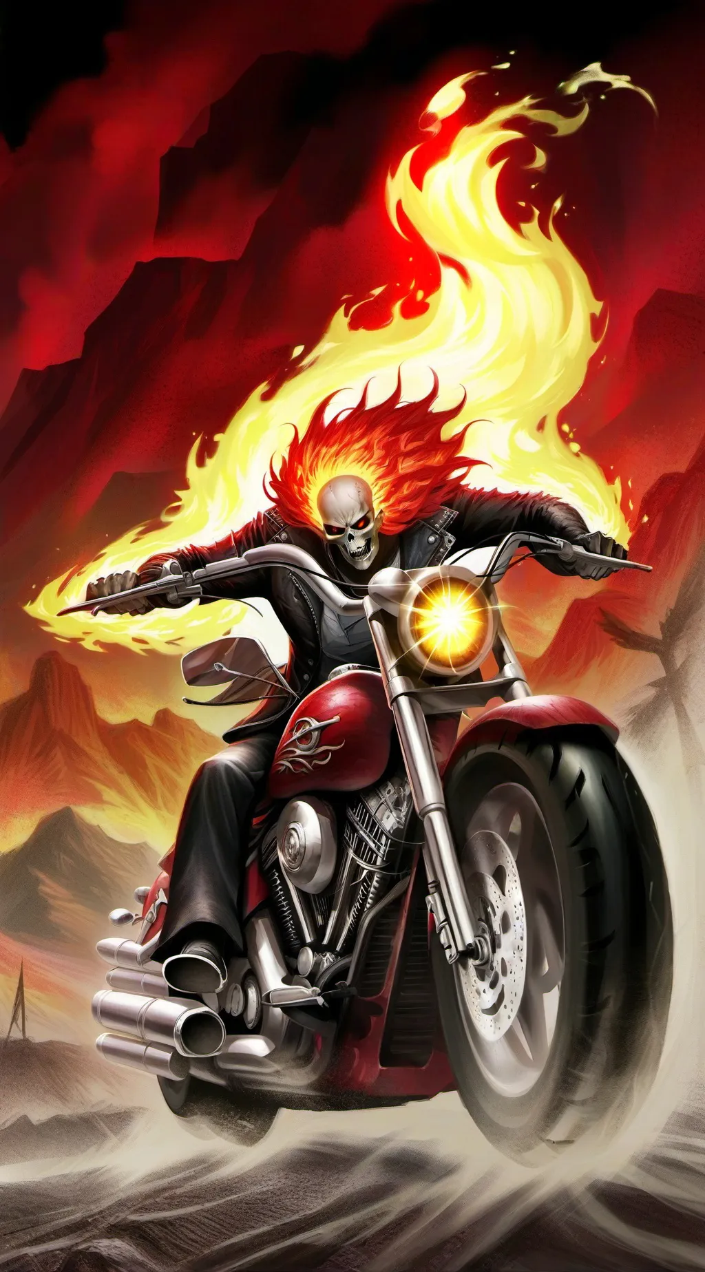 ai character: Ghost Rider background