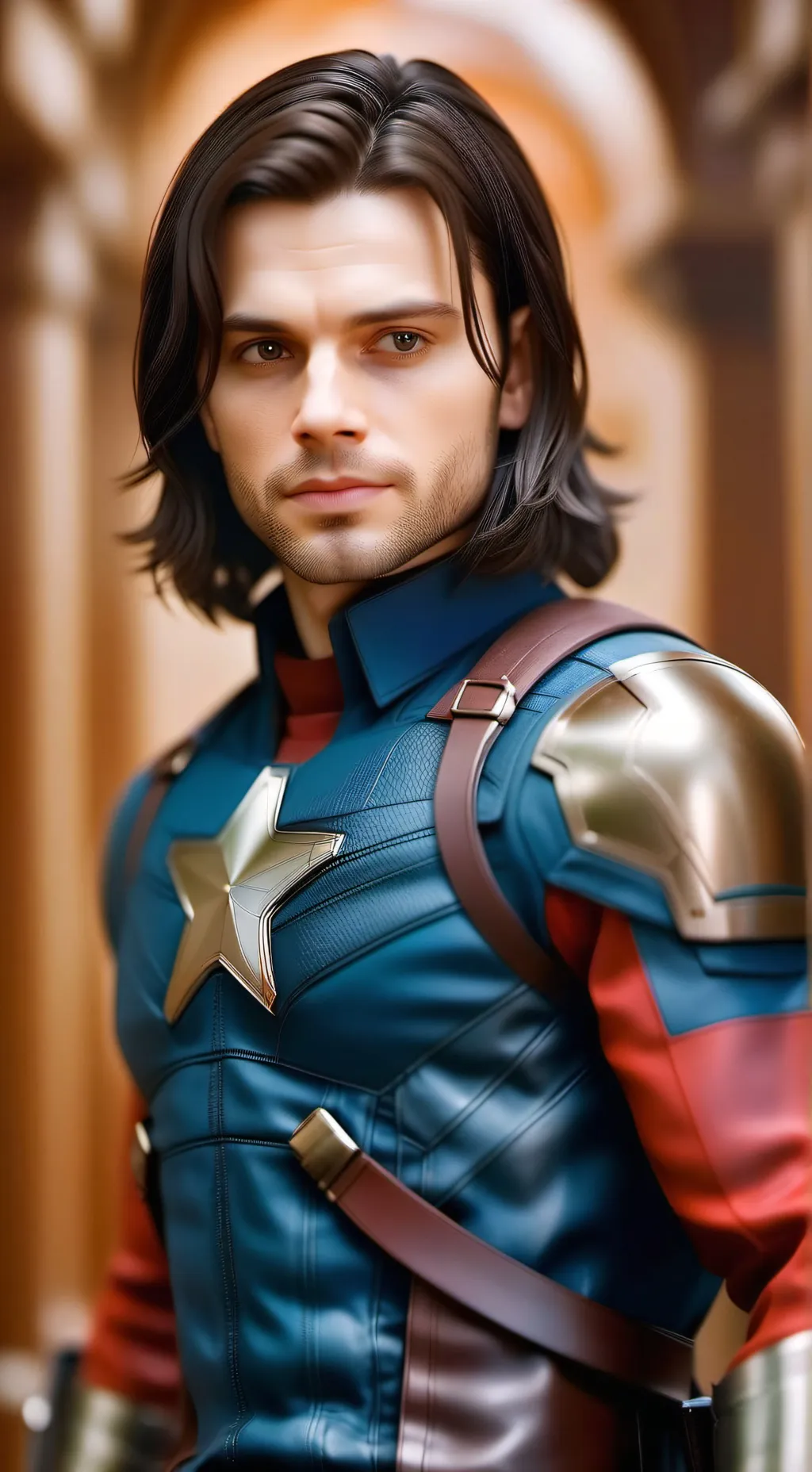 ai character: Bucky Barnes  background