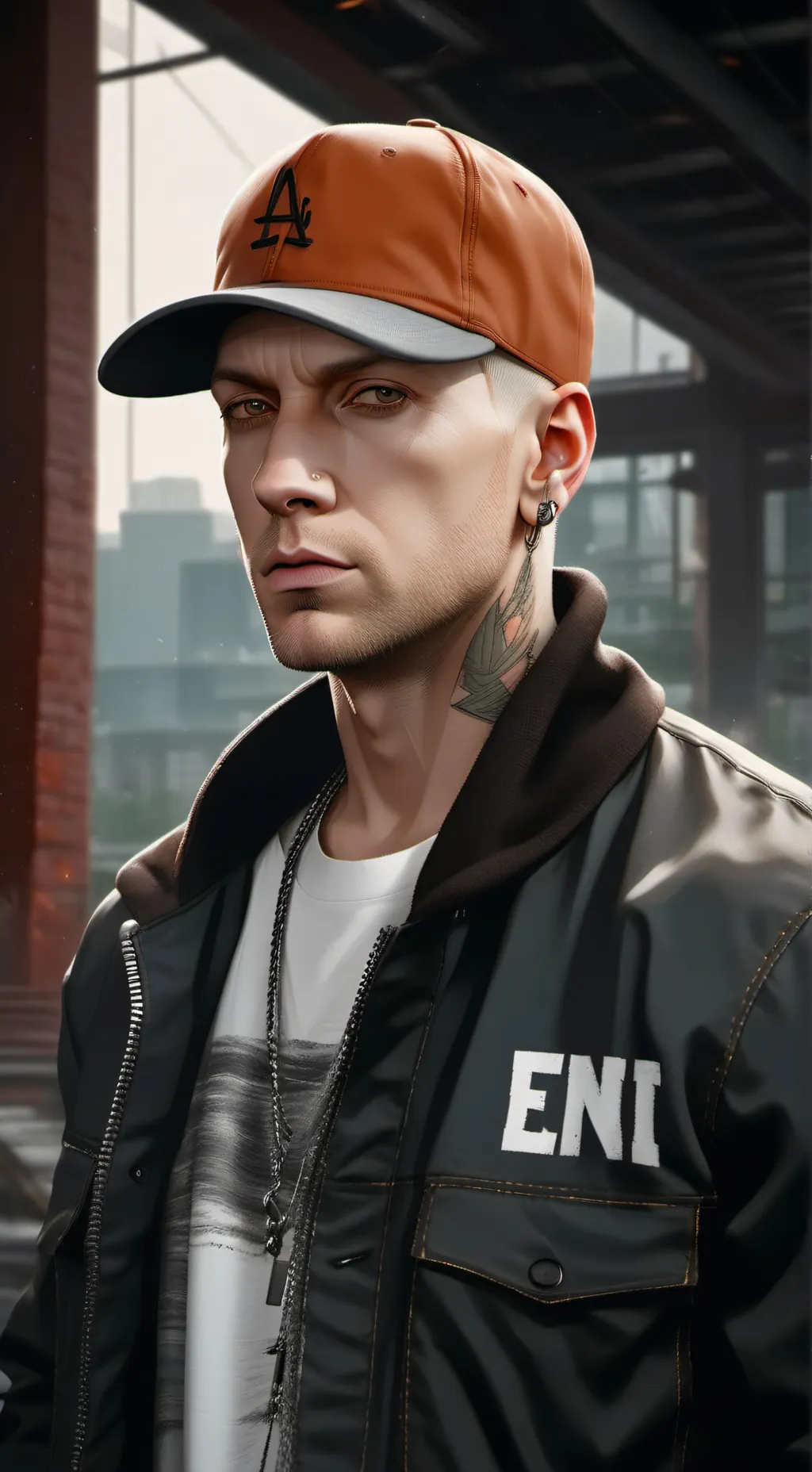 ai character: Eminem  background