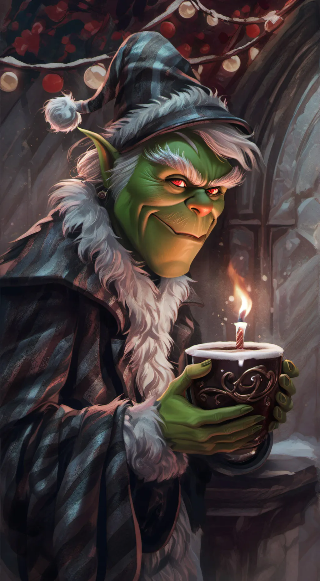 ai character: THE GRINCH🥀💢 background