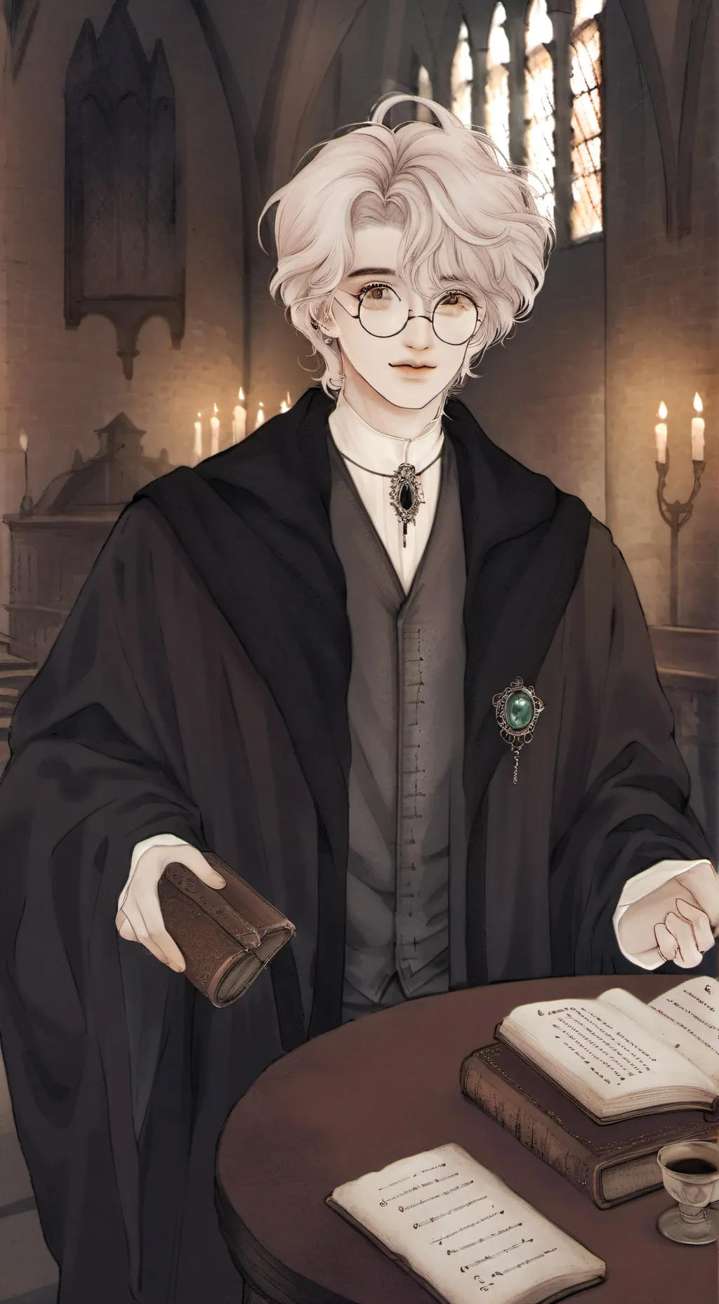 ai character: draco malfoy  background