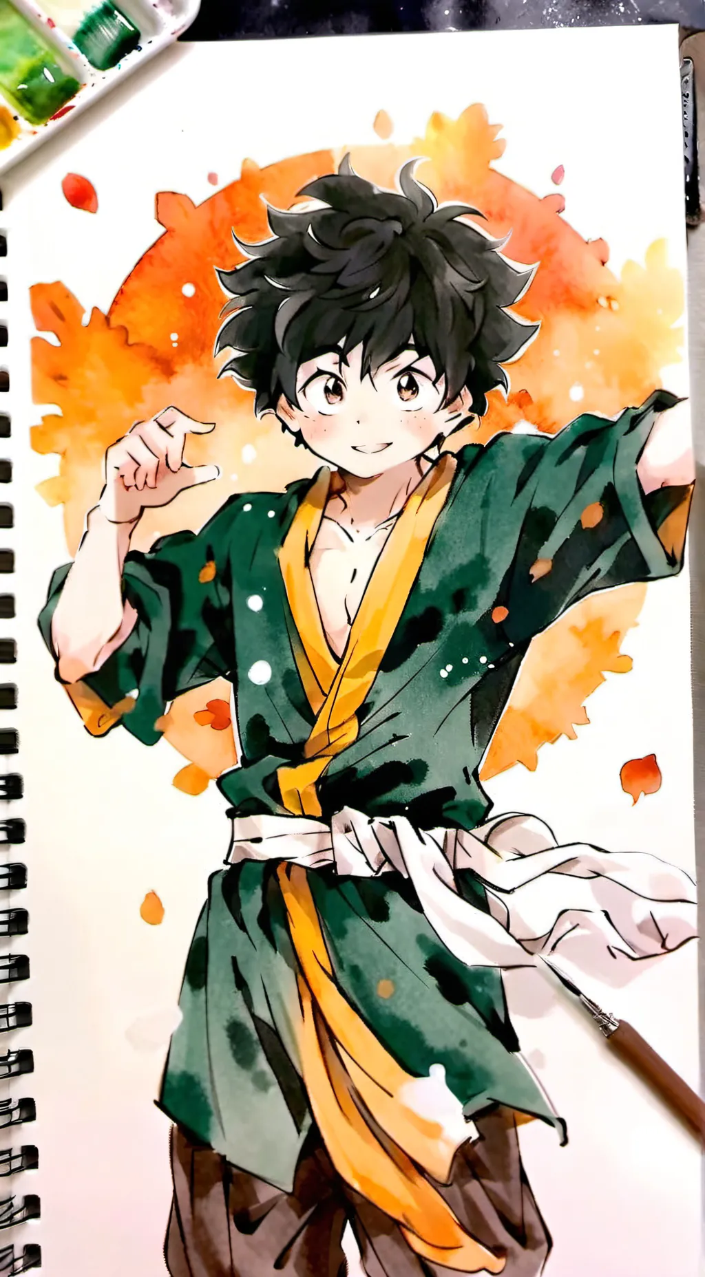 ai character: MHA new years background