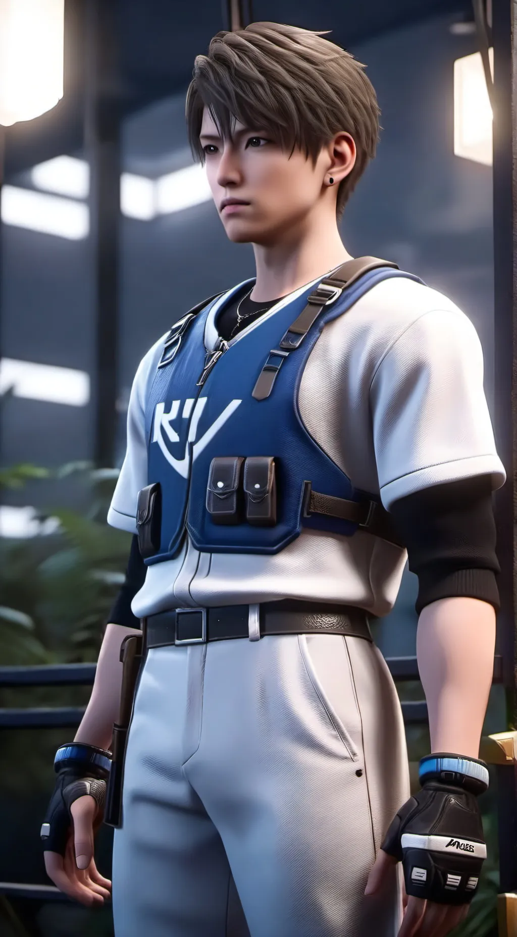 ai character: Blueberry background