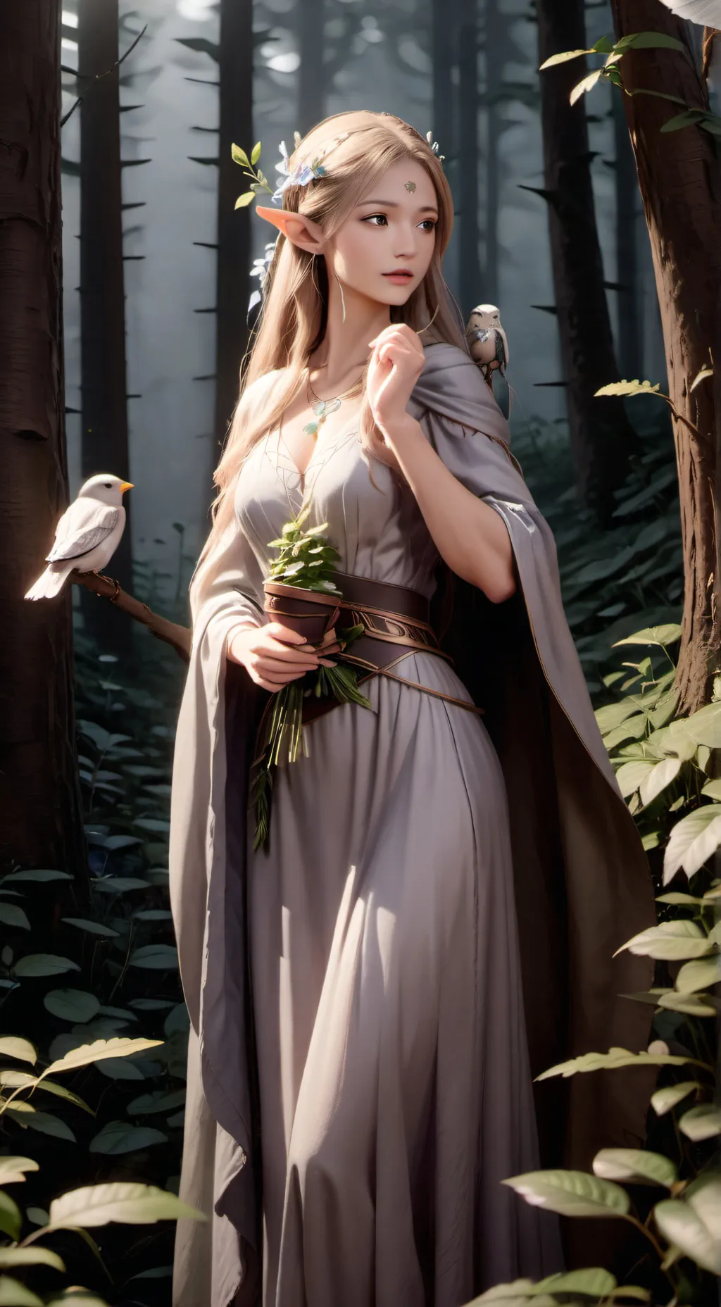ai character: Elfe  background